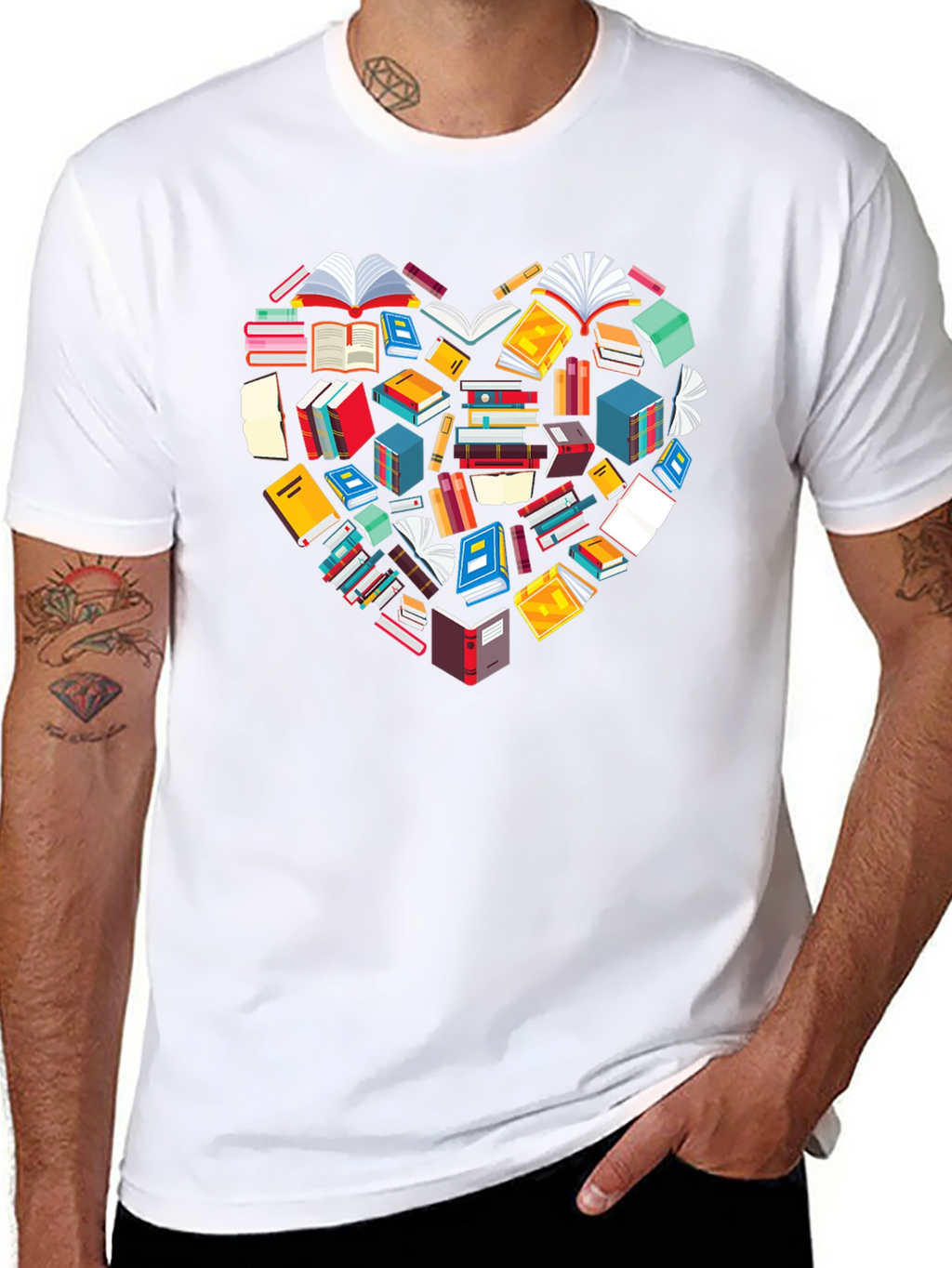 Book Lover Heart Graphic Tee