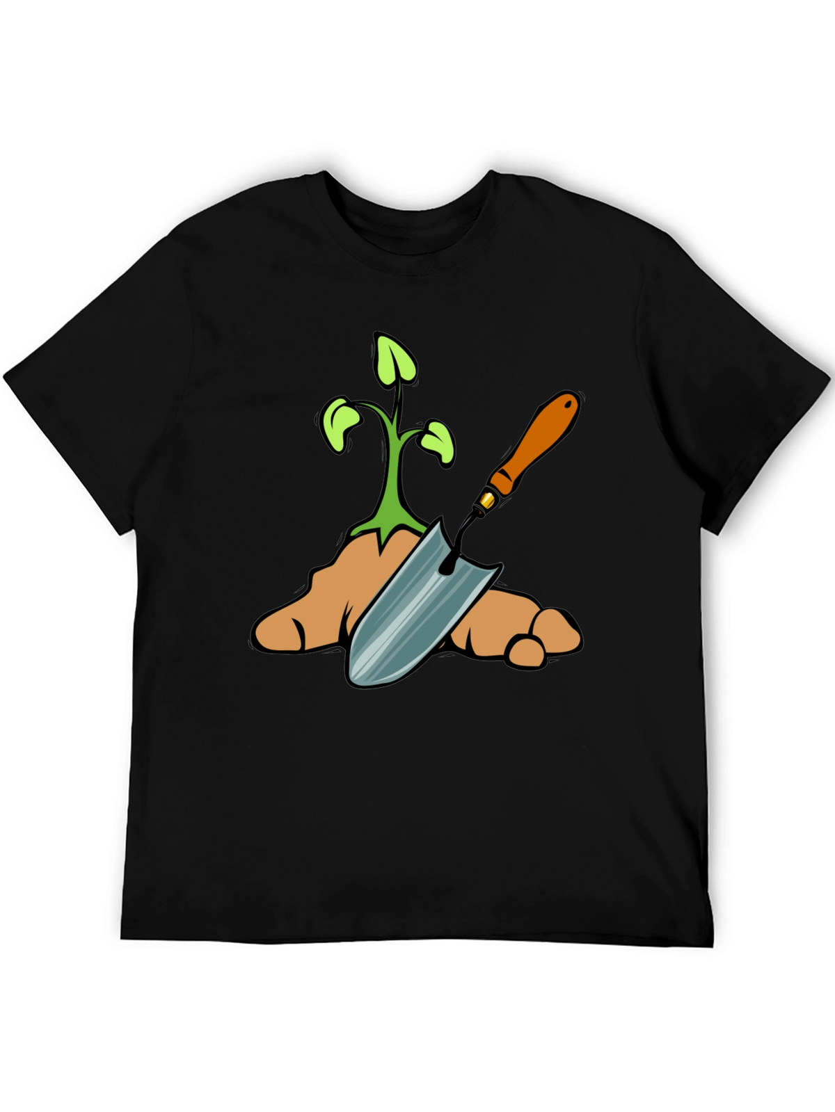 Gardeners Sprout Graphic Tee - Black Cotton T-Shirt