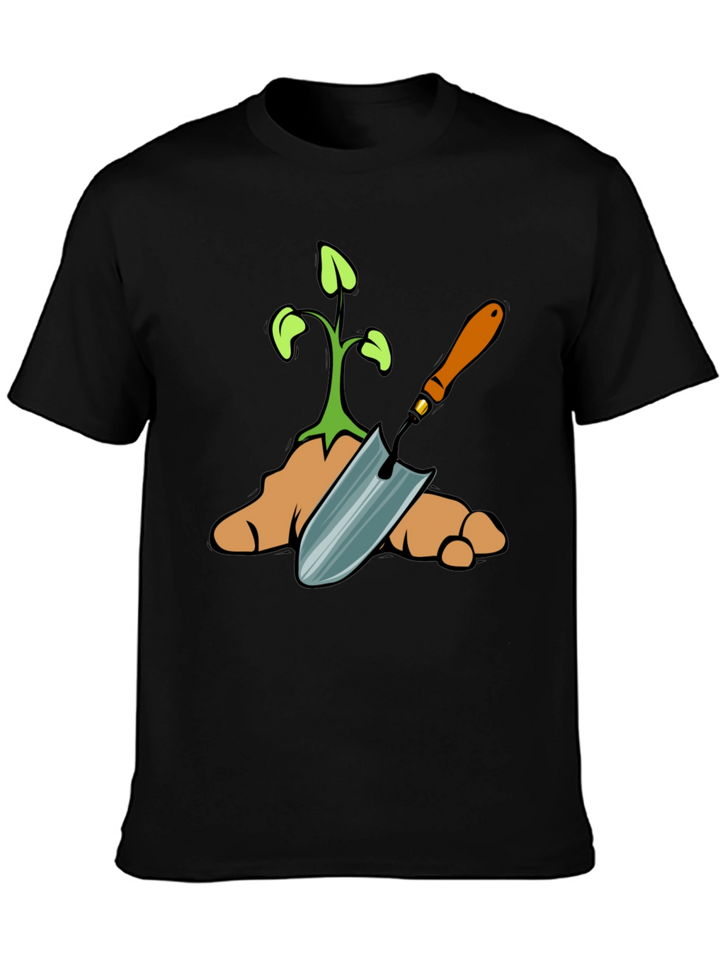 Gardeners Sprout Graphic Tee - Black Cotton T-Shirt