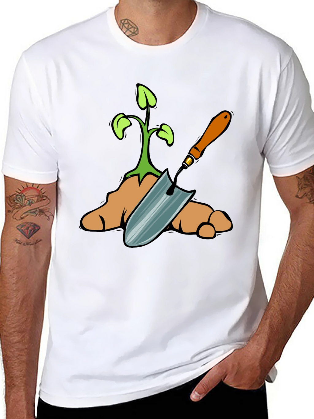 Gardeners Sprout Graphic Tee - Black Cotton T-Shirt