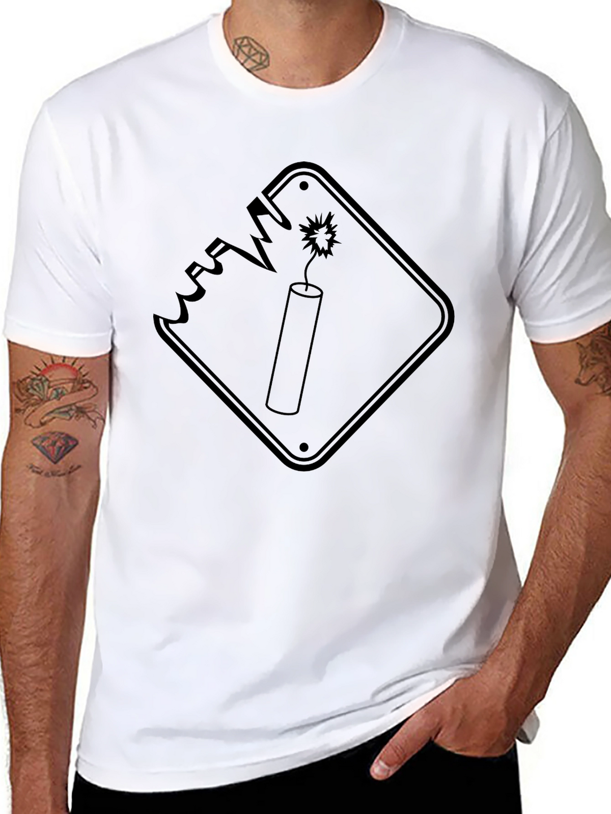 Explosive Style: Black Graphic Tee