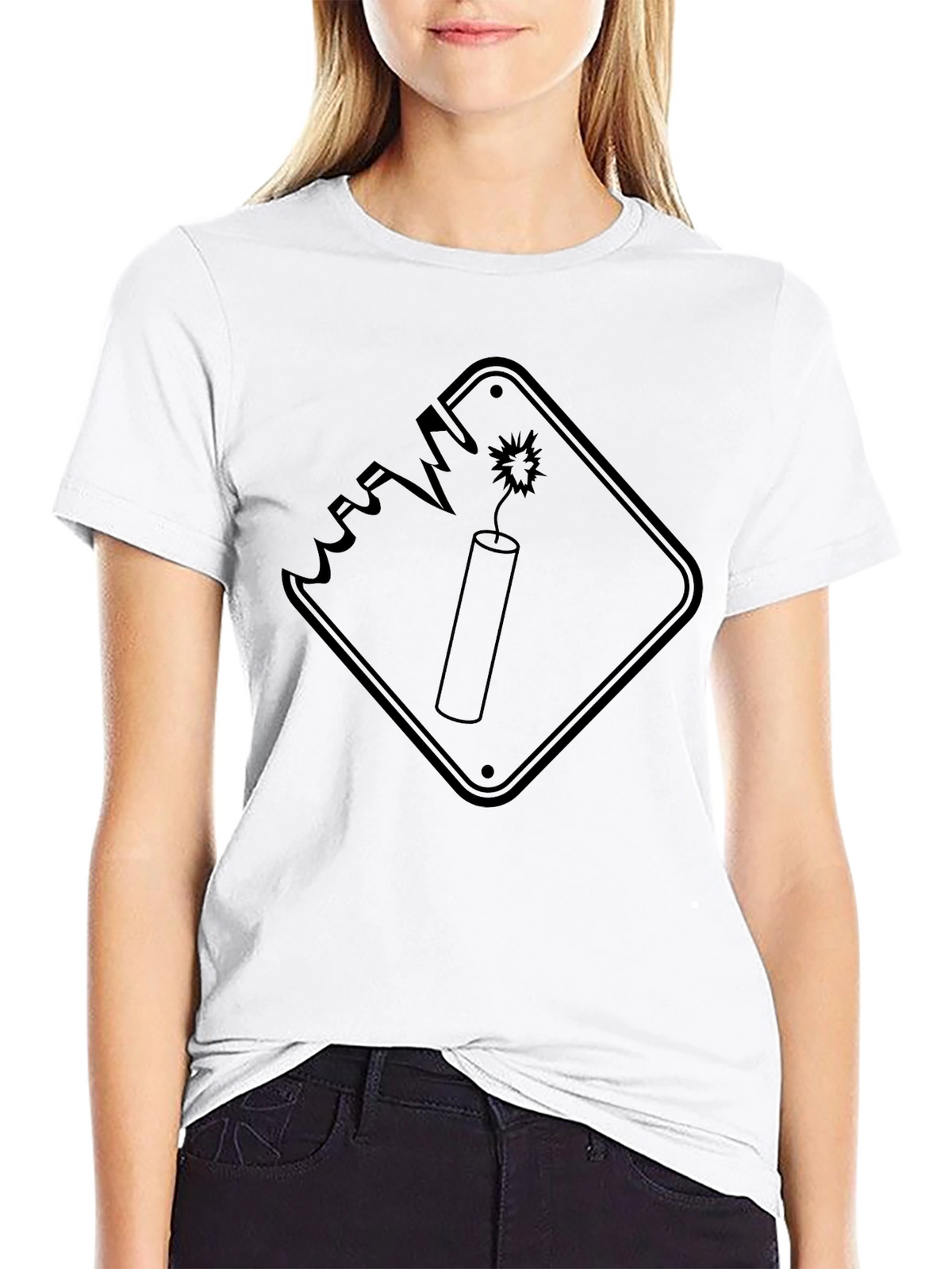 Explosive Style: Black Graphic Tee