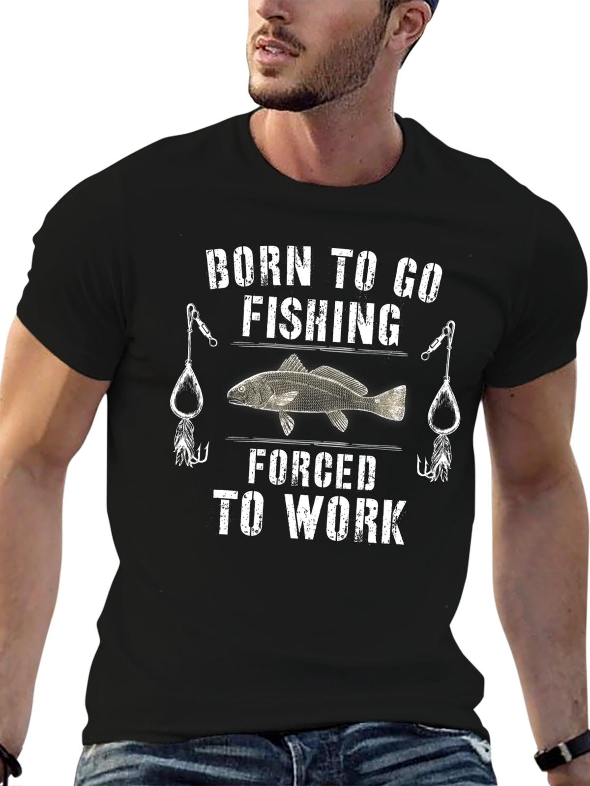Born to Go Fishing Mens Graphic Tee