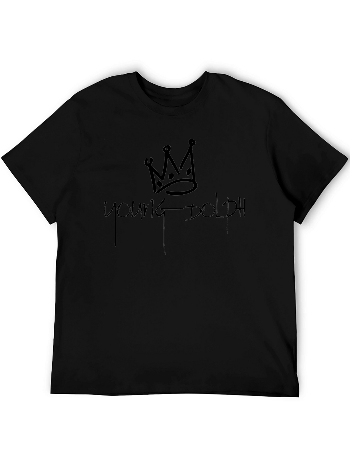 Young Dolph Crown Black T-Shirt
