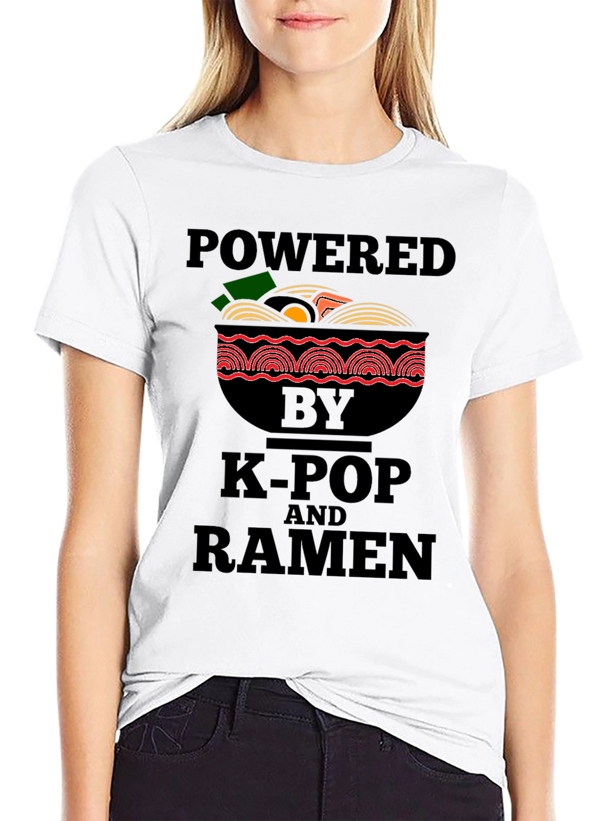 Powered by K-Pop and Ramen T-Shirt