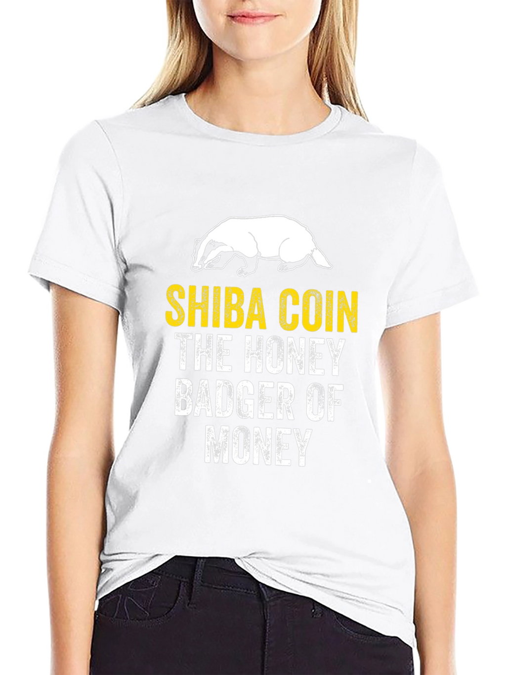Shiba Coin Honey Badger T-Shirt Crypto Meme Tee