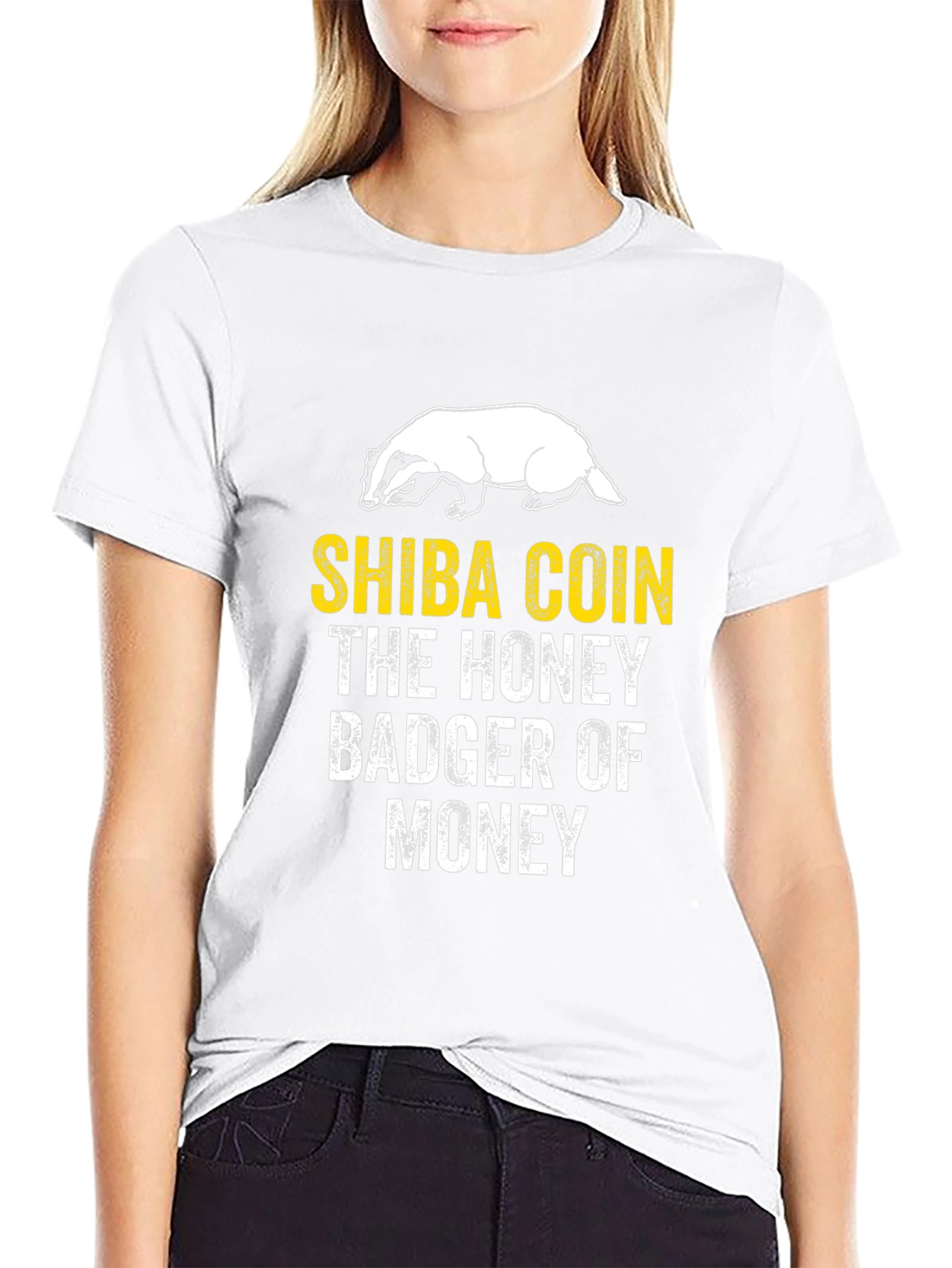 Shiba Coin Honey Badger T-Shirt Crypto Meme Tee