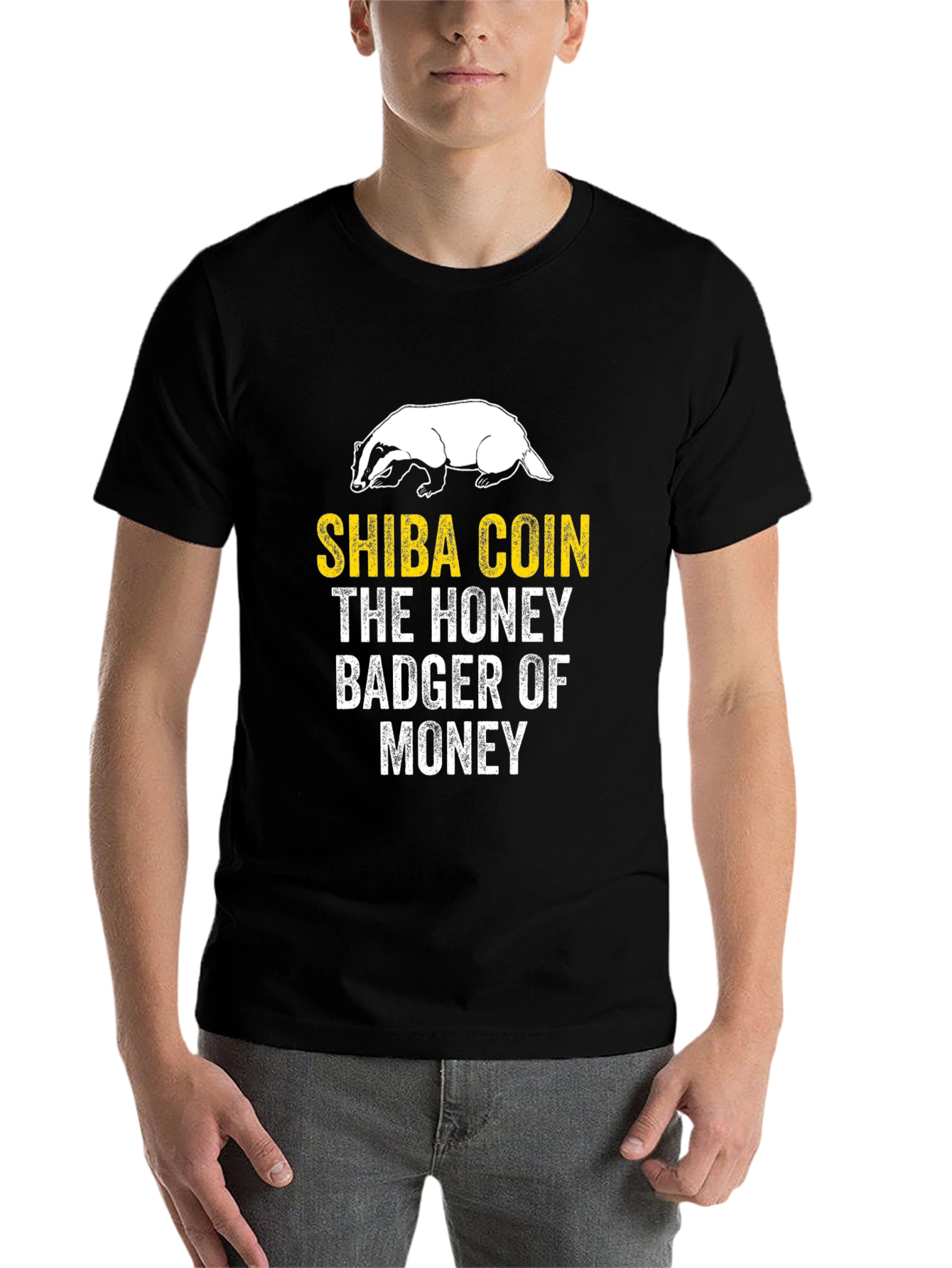 Shiba Coin Honey Badger T-Shirt Crypto Meme Tee