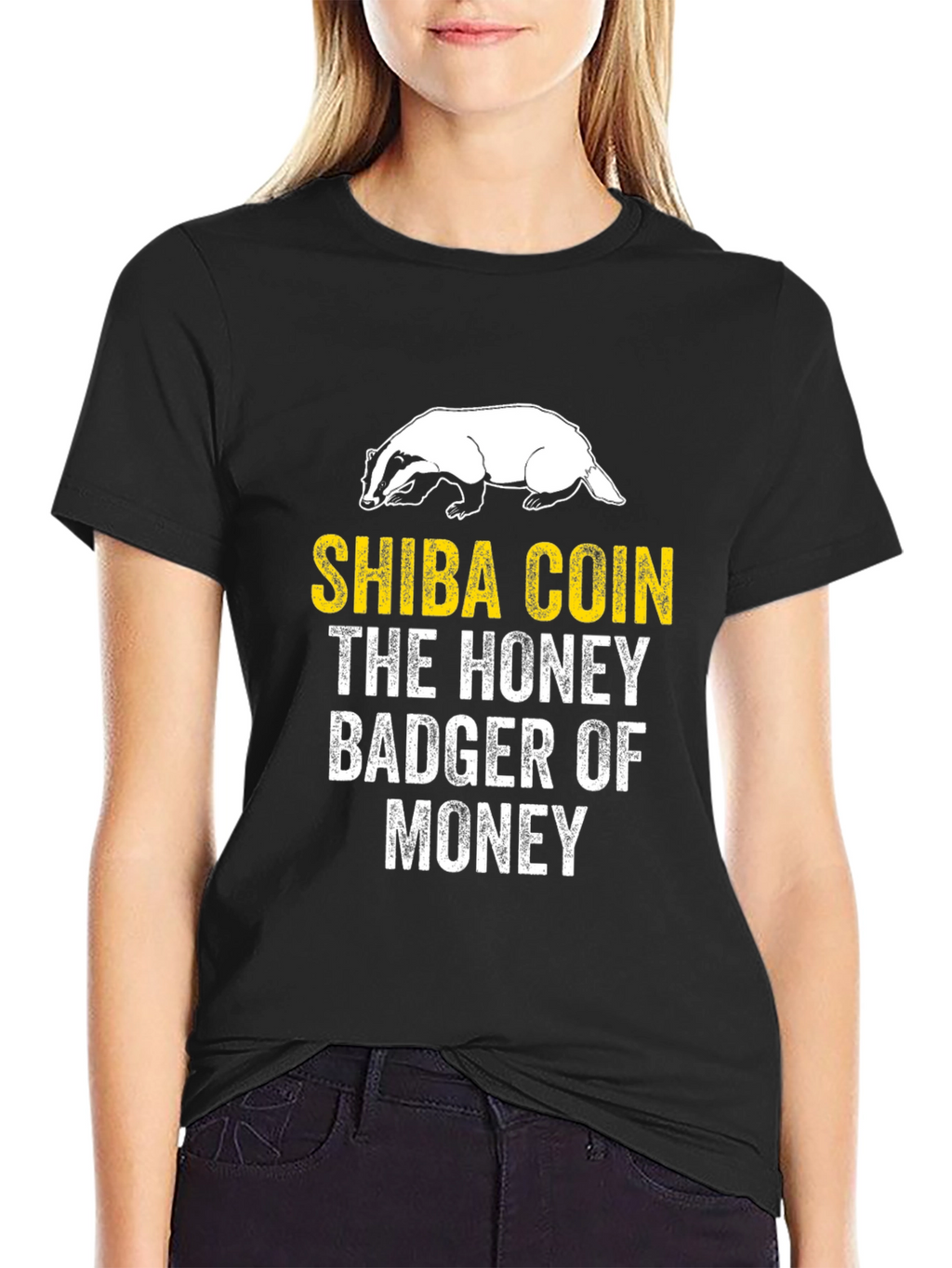 Shiba Coin Honey Badger T-Shirt Crypto Meme Tee
