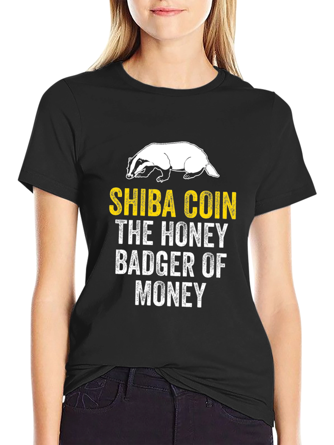 Shiba Coin Honey Badger T-Shirt Crypto Meme Tee
