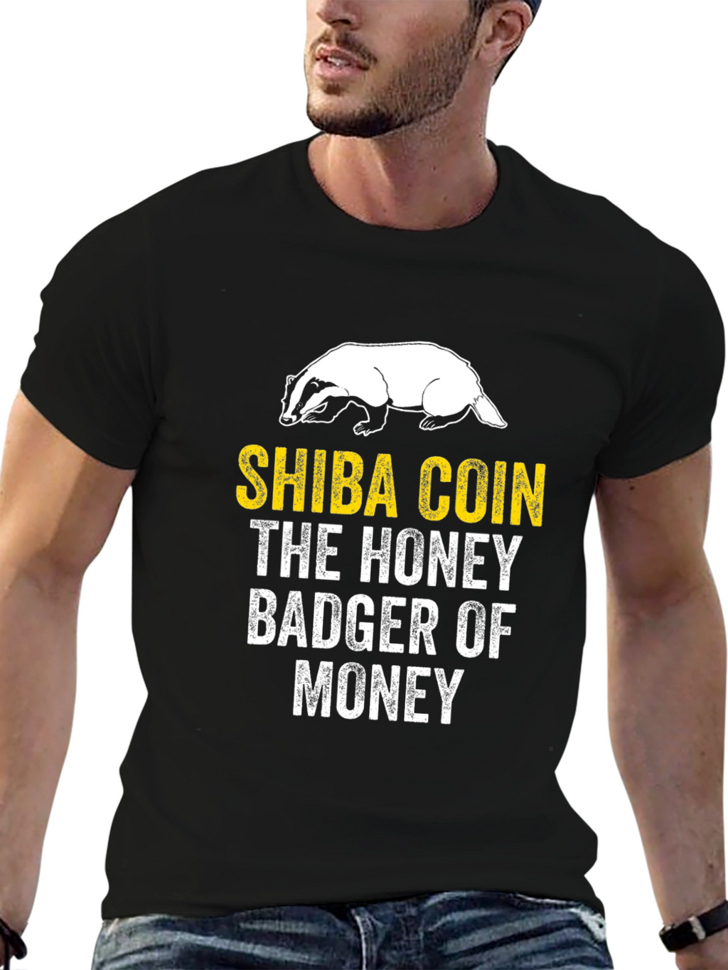 Shiba Coin Honey Badger T-Shirt Crypto Meme Tee