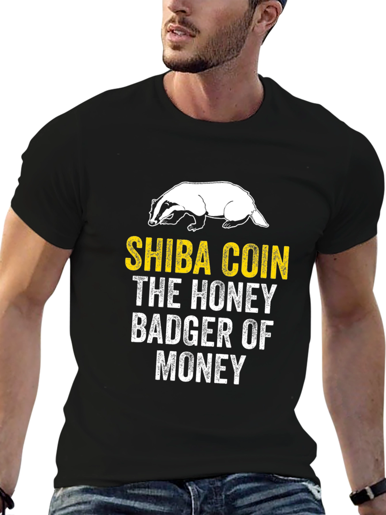 Shiba Coin Honey Badger T-Shirt Crypto Meme Tee