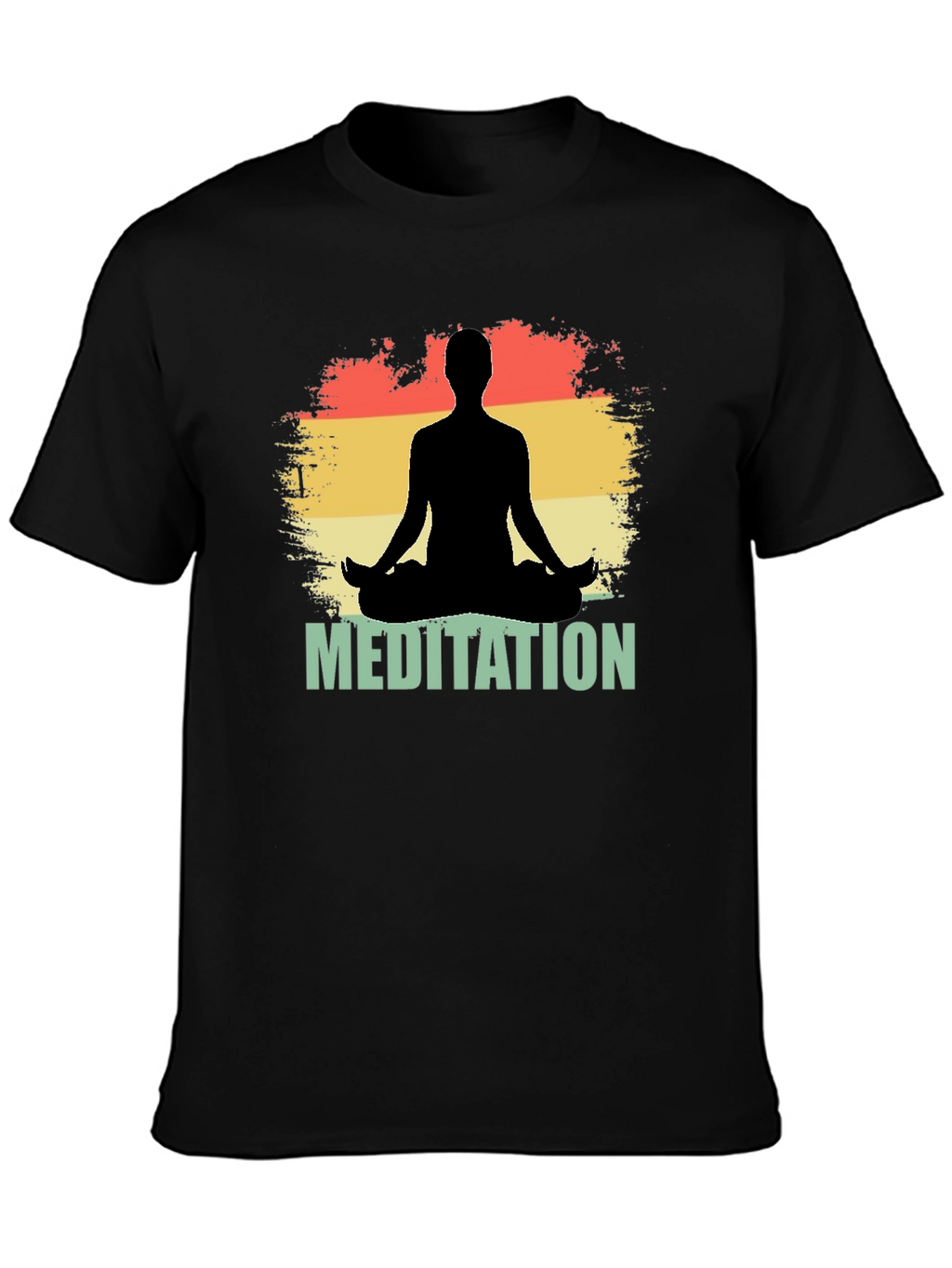 Meditation Silhouette Graphic T-Shirt