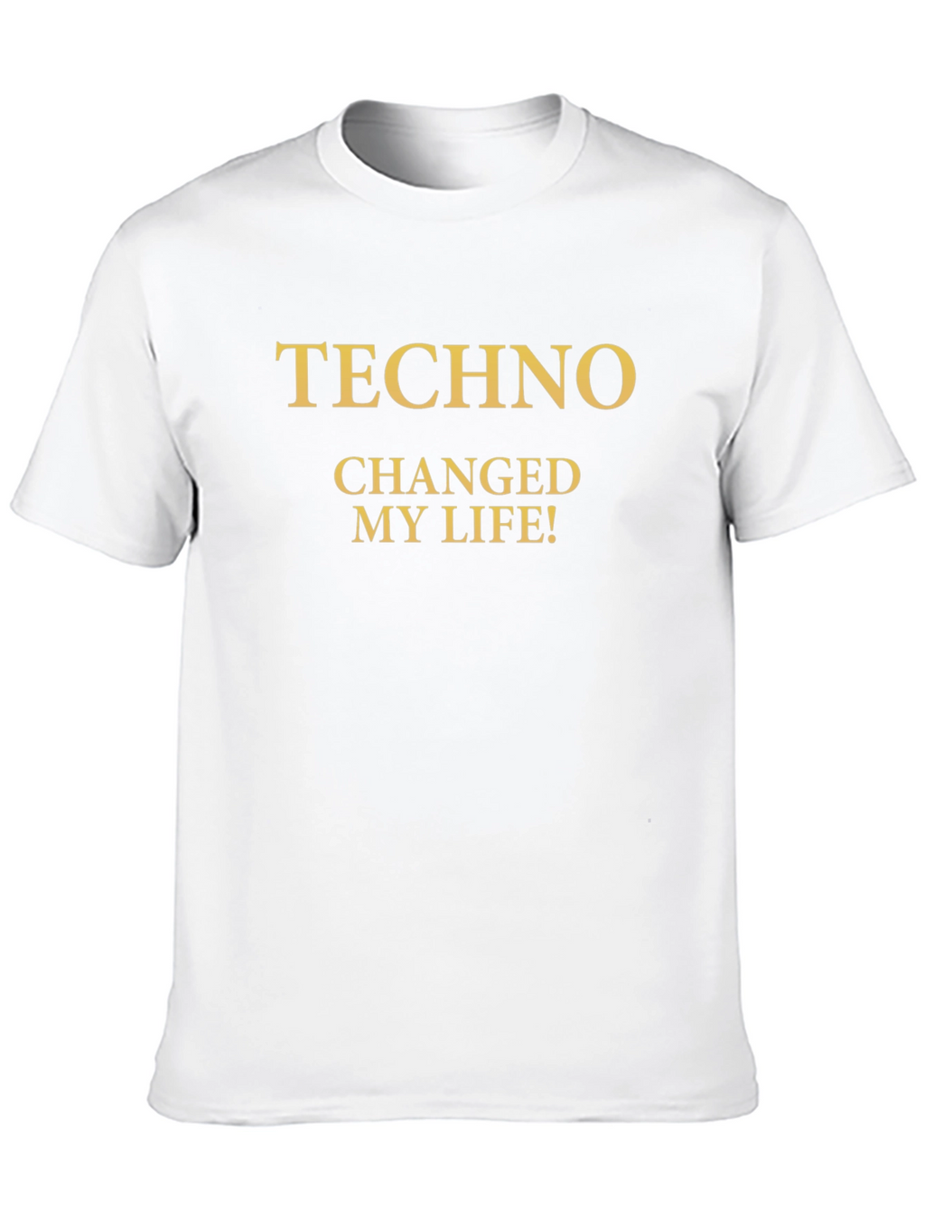 Techno Changed My Life! Black Graphic Tee