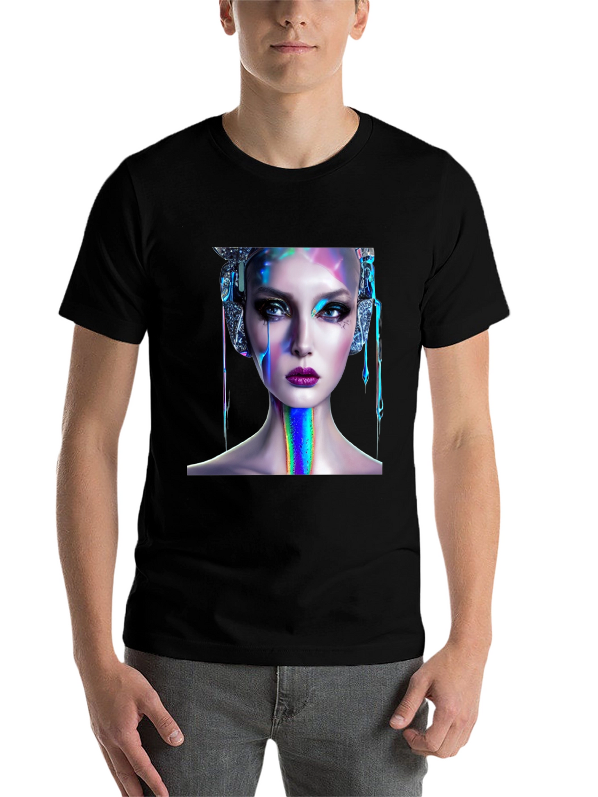 Cyberpunk Beauty Graphic Tee - Unique Style