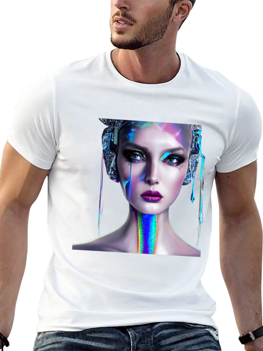 Cyberpunk Beauty Graphic Tee - Unique Style
