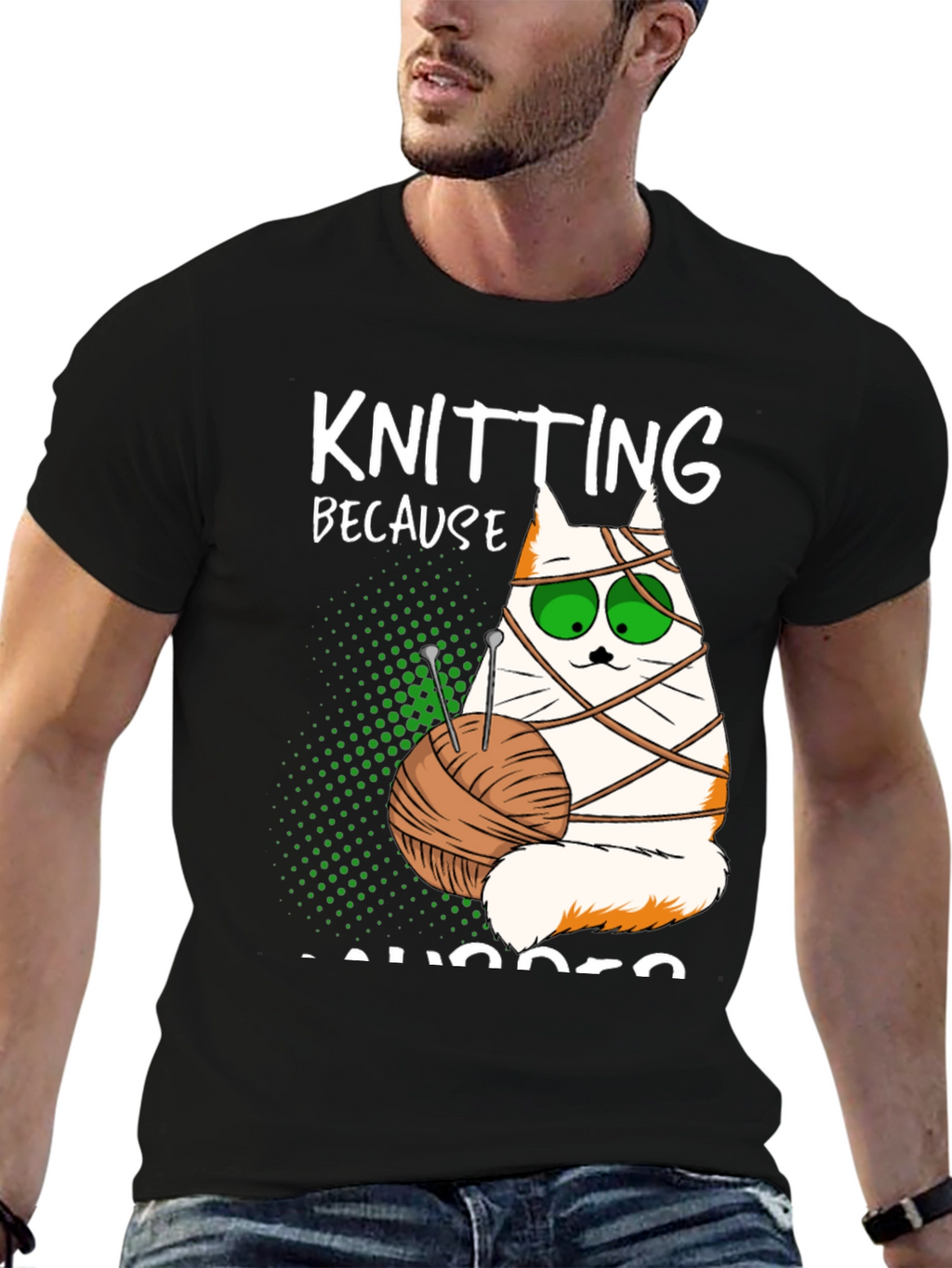 Knitting Cat T-Shirt