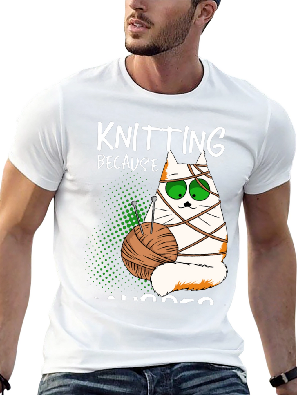 Knitting Cat T-Shirt
