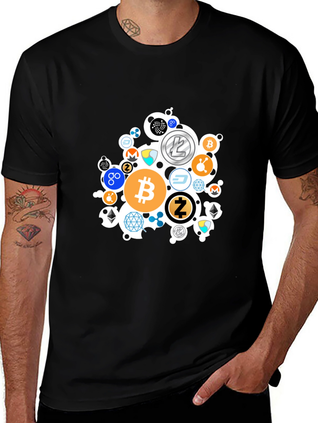 Crypto T-Shirt: Bitcoin & Altcoin Design