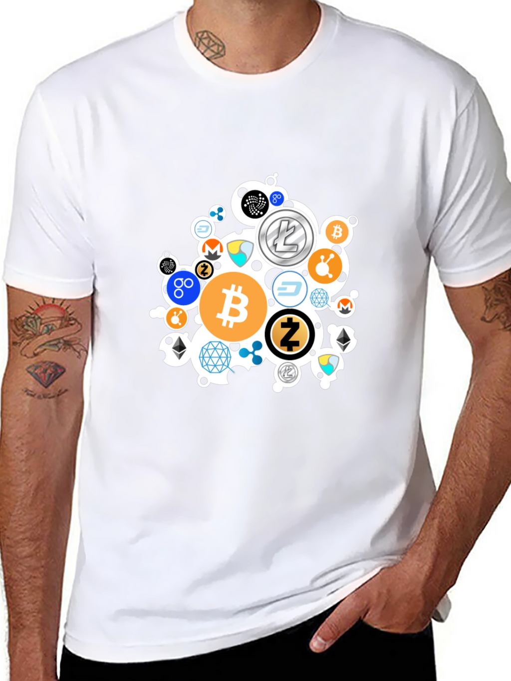 Crypto T-Shirt: Bitcoin & Altcoin Design