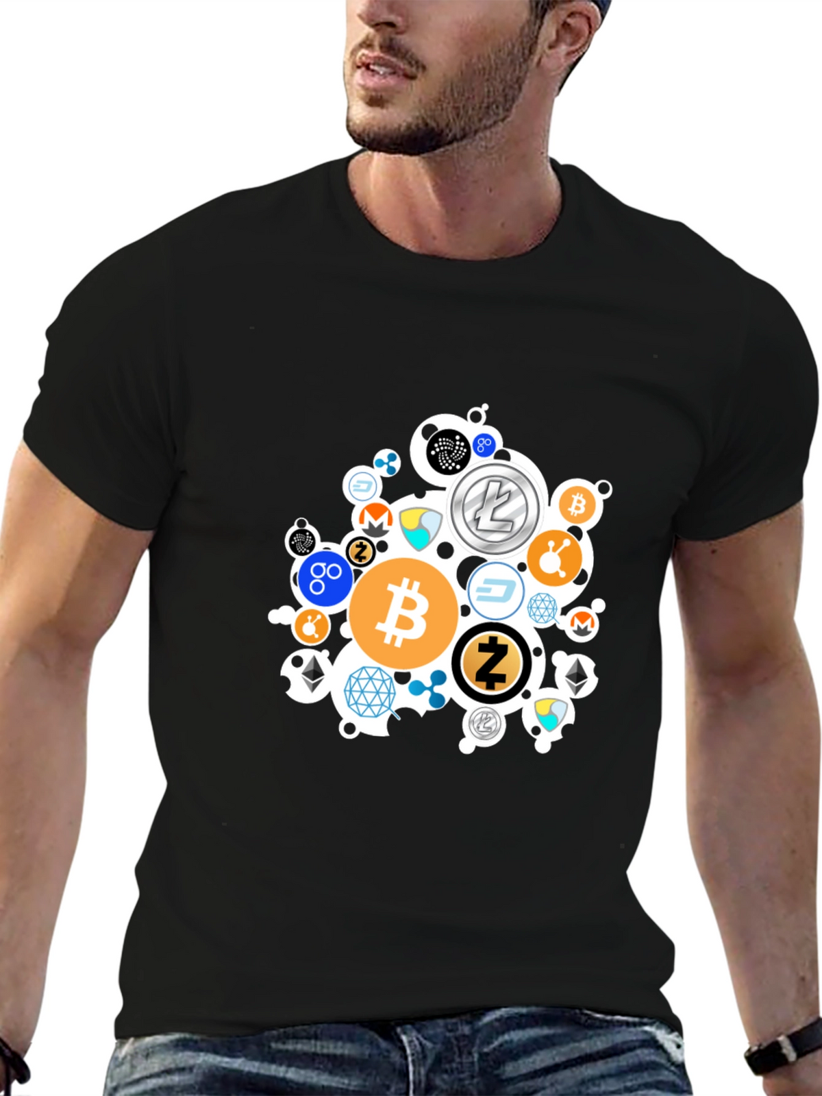Crypto T-Shirt: Bitcoin & Altcoin Design