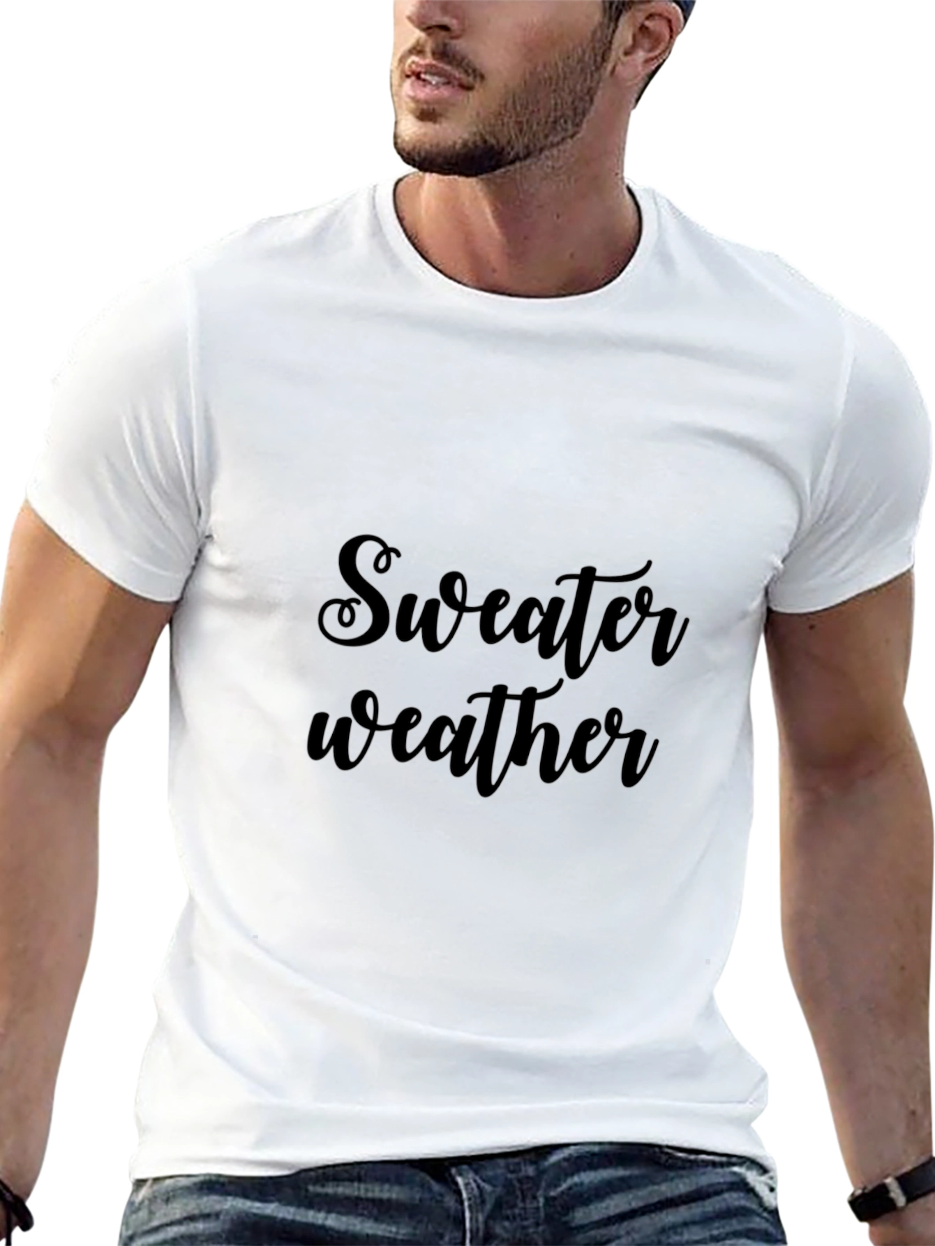 Sweater Weather Graphic Tee - Black