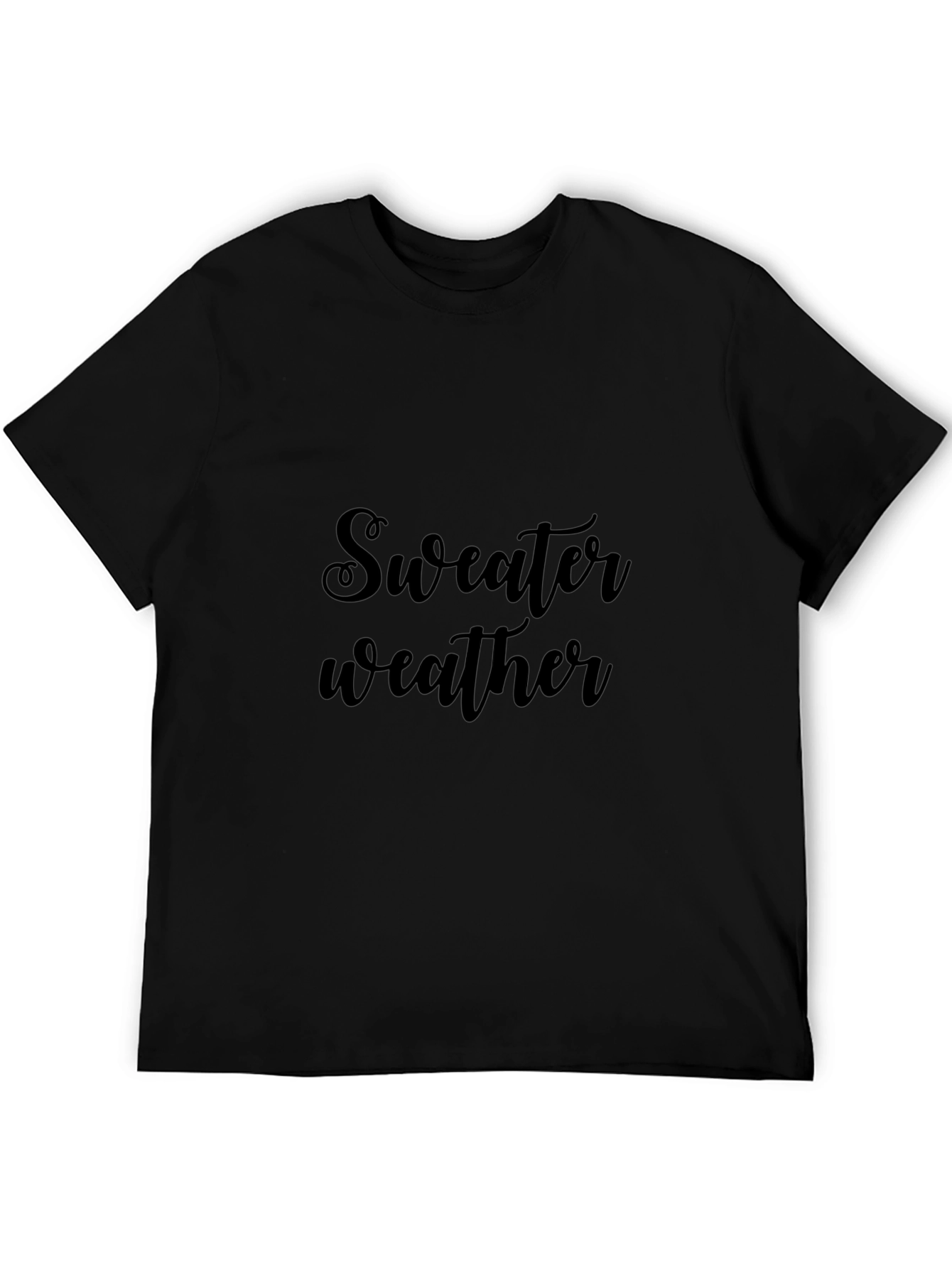 Sweater Weather Graphic Tee - Black