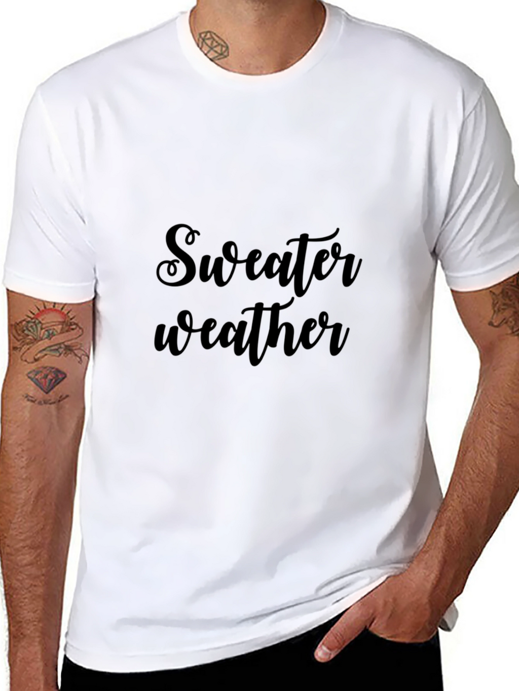 Sweater Weather Graphic Tee - Black