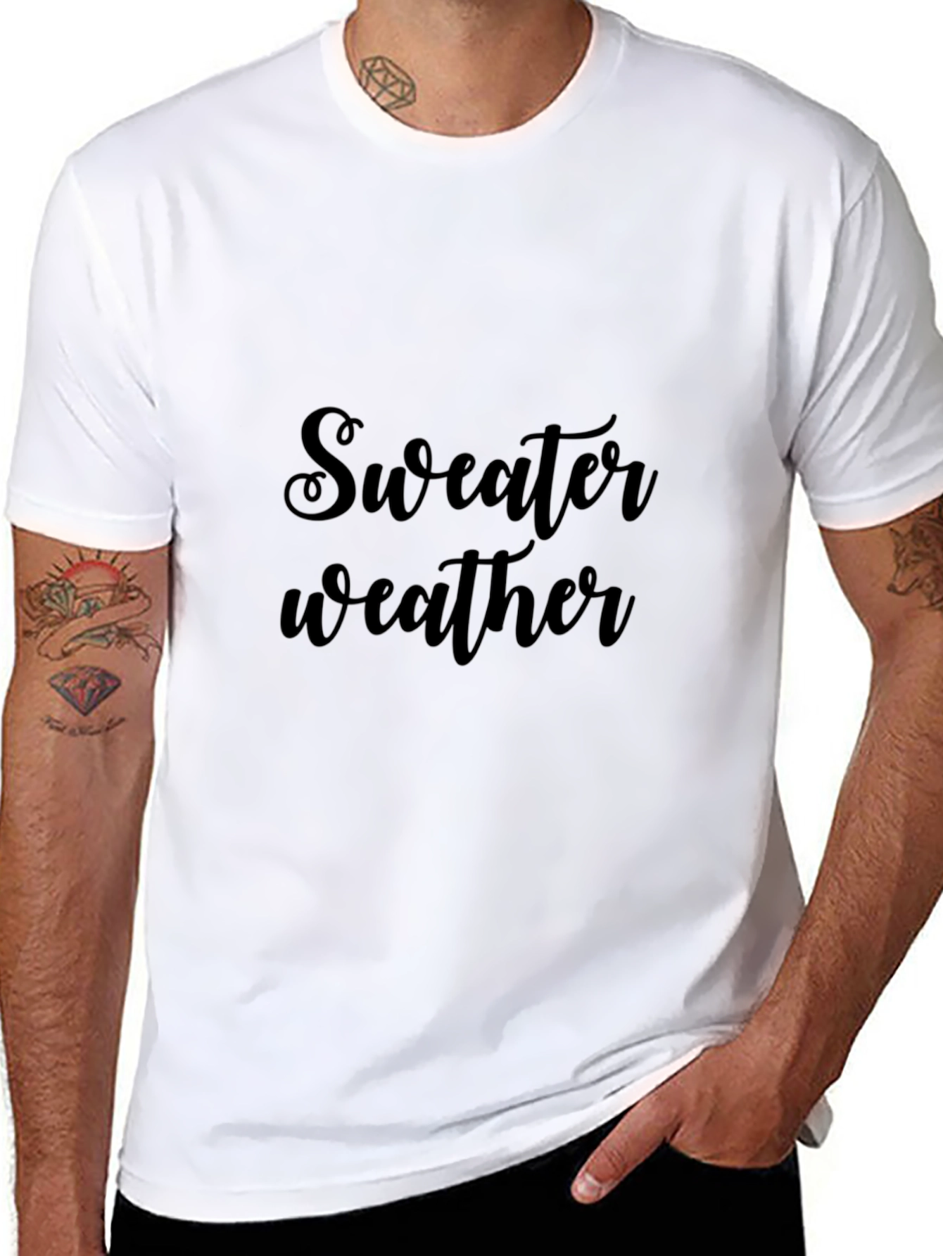 Sweater Weather Graphic Tee - Black