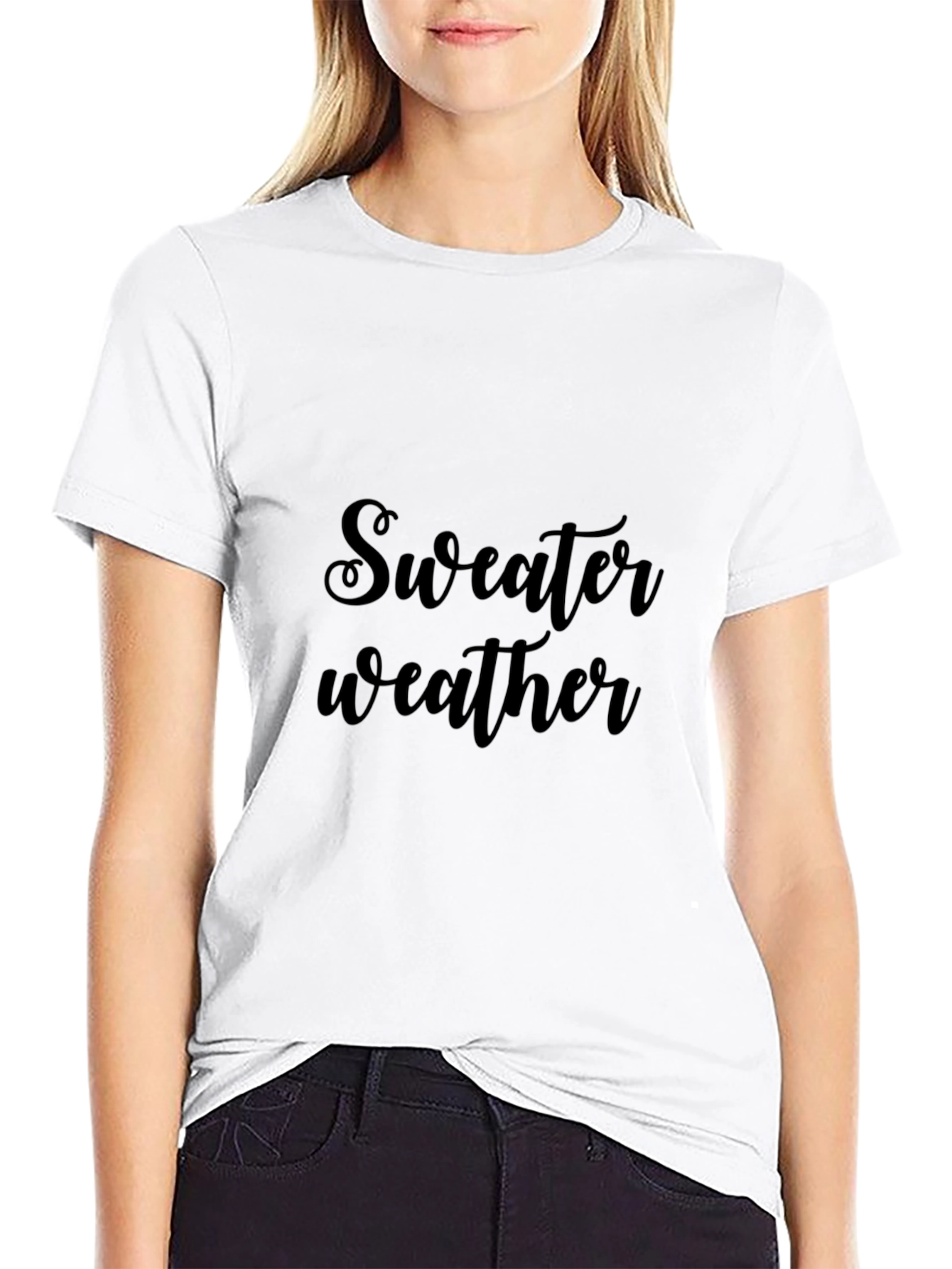 Sweater Weather Graphic Tee - Black