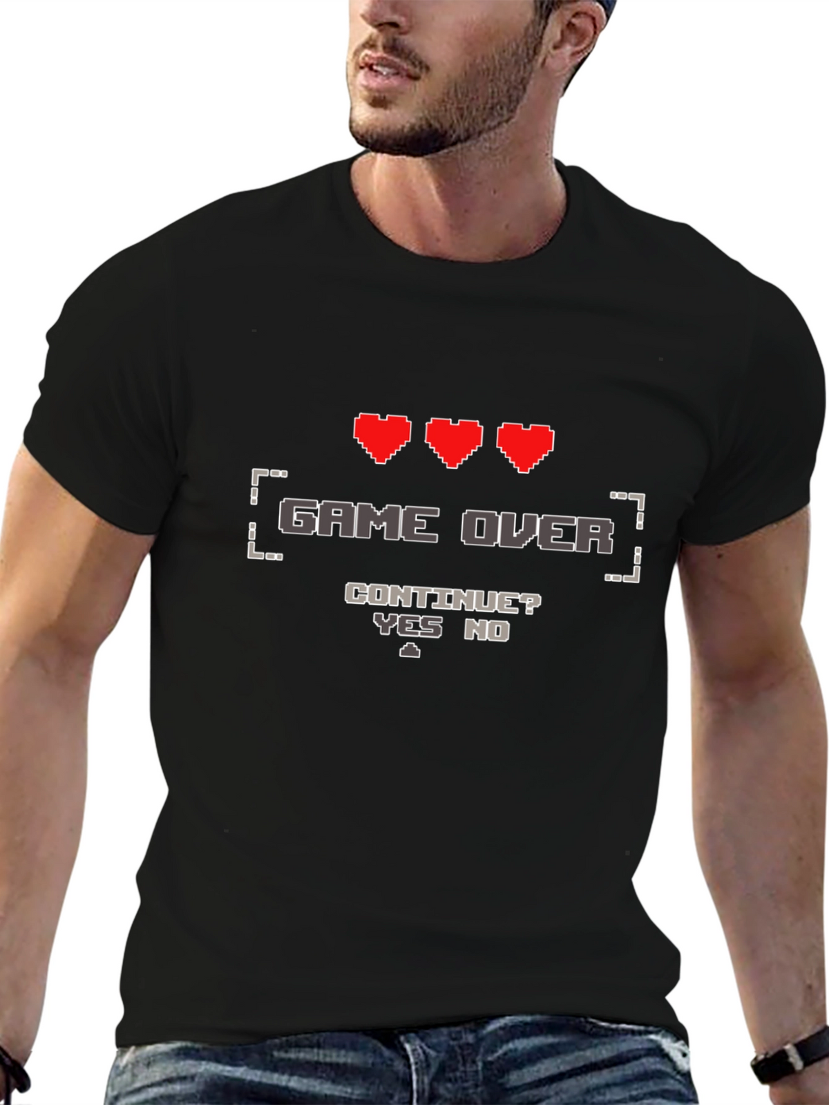 Game Over Gamer T-Shirt - Pixel Art Design