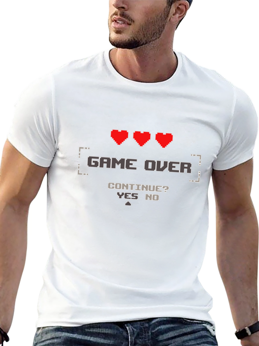 Game Over Gamer T-Shirt - Pixel Art Design
