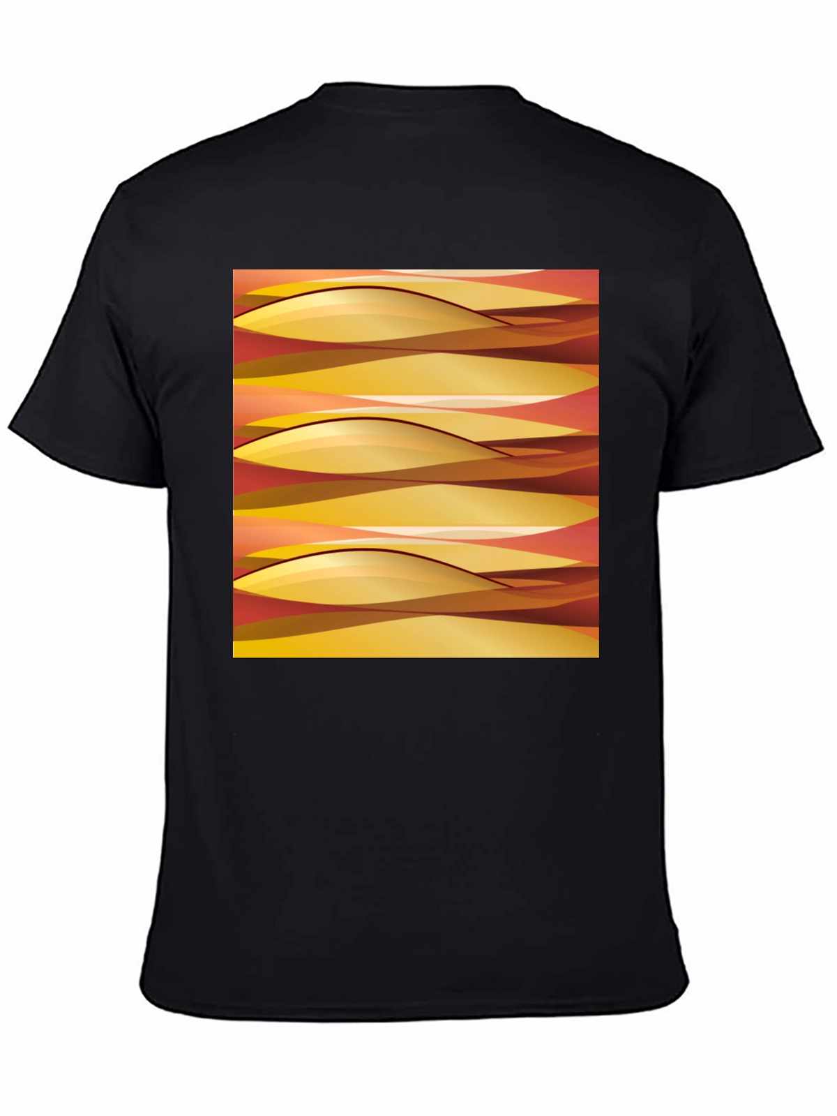 Abstract Wave Pattern Graphic Tee