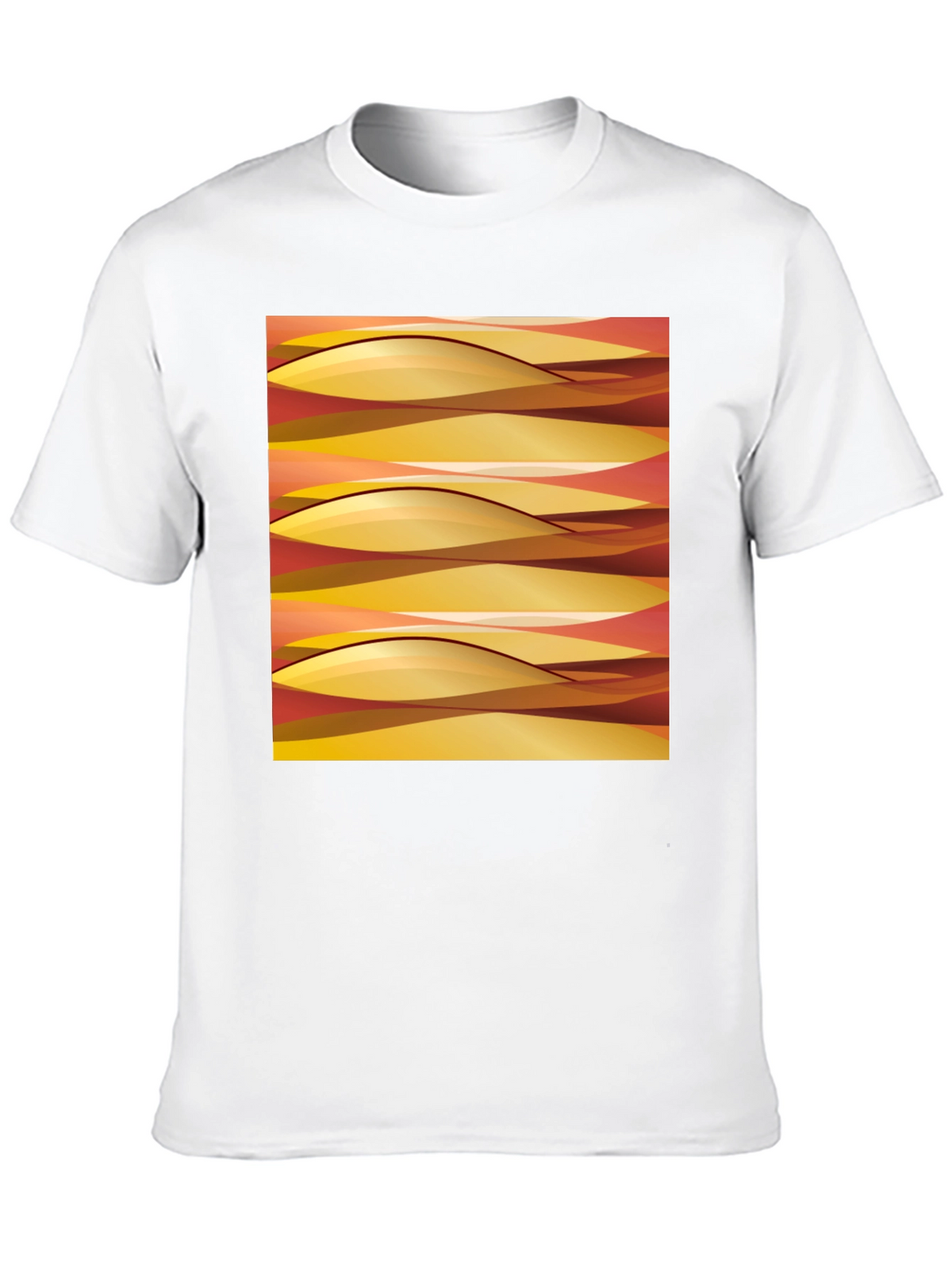Abstract Wave Pattern Graphic Tee