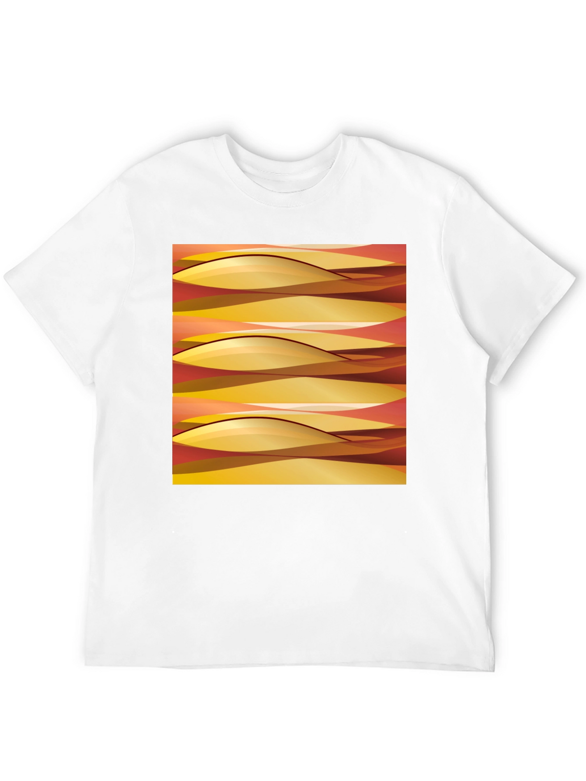 Abstract Wave Pattern Graphic Tee