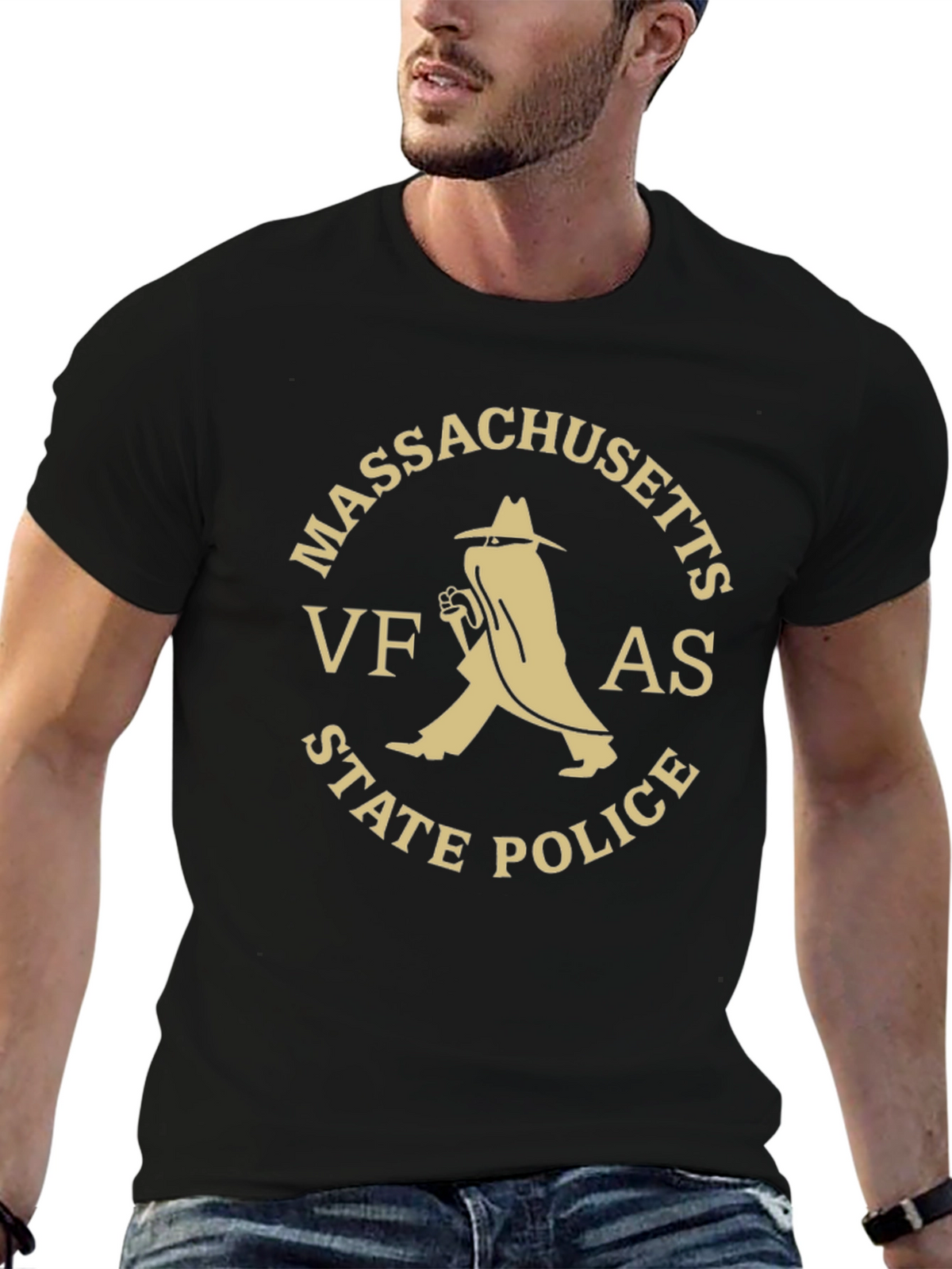 Massachusetts VFAS State Police Black T-Shirt