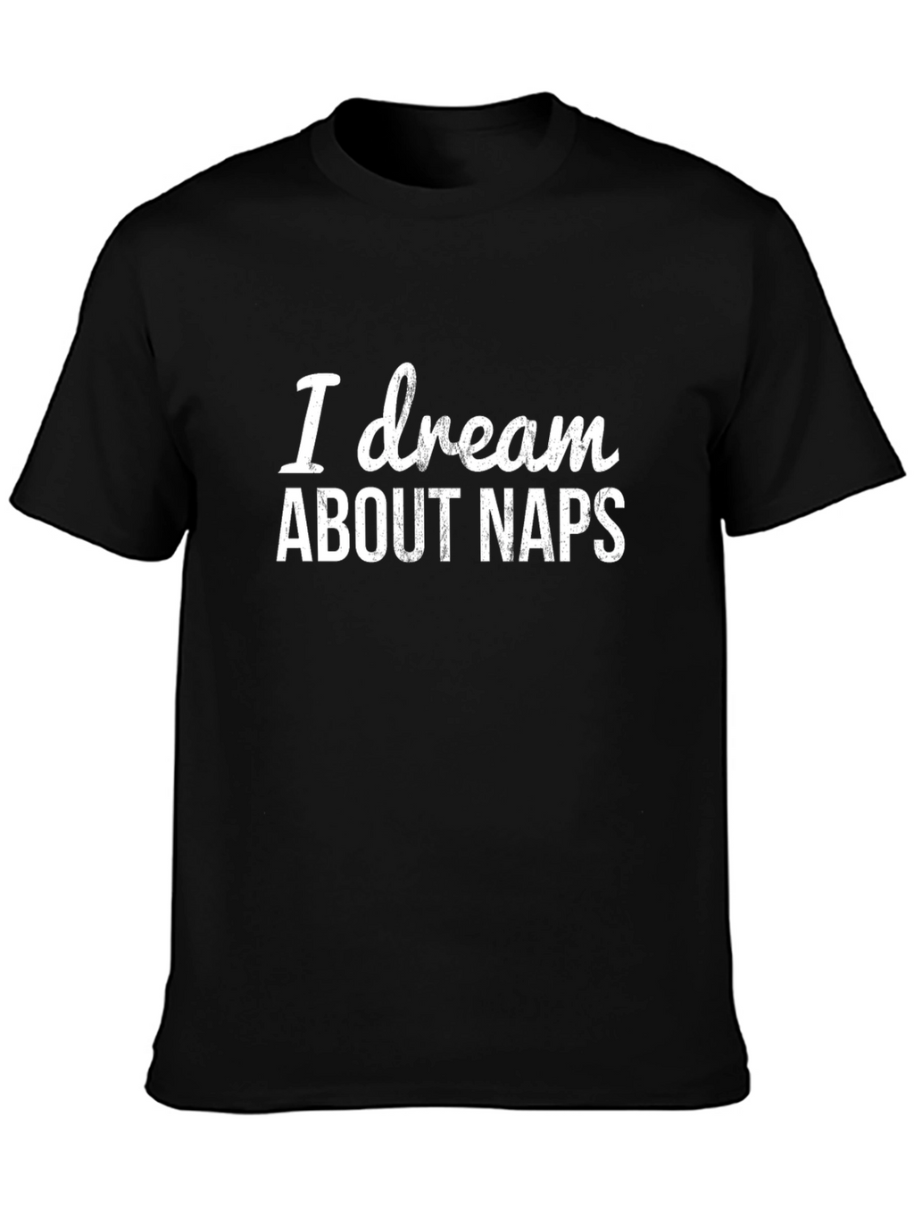 I Dream About Naps Black Graphic T-Shirt