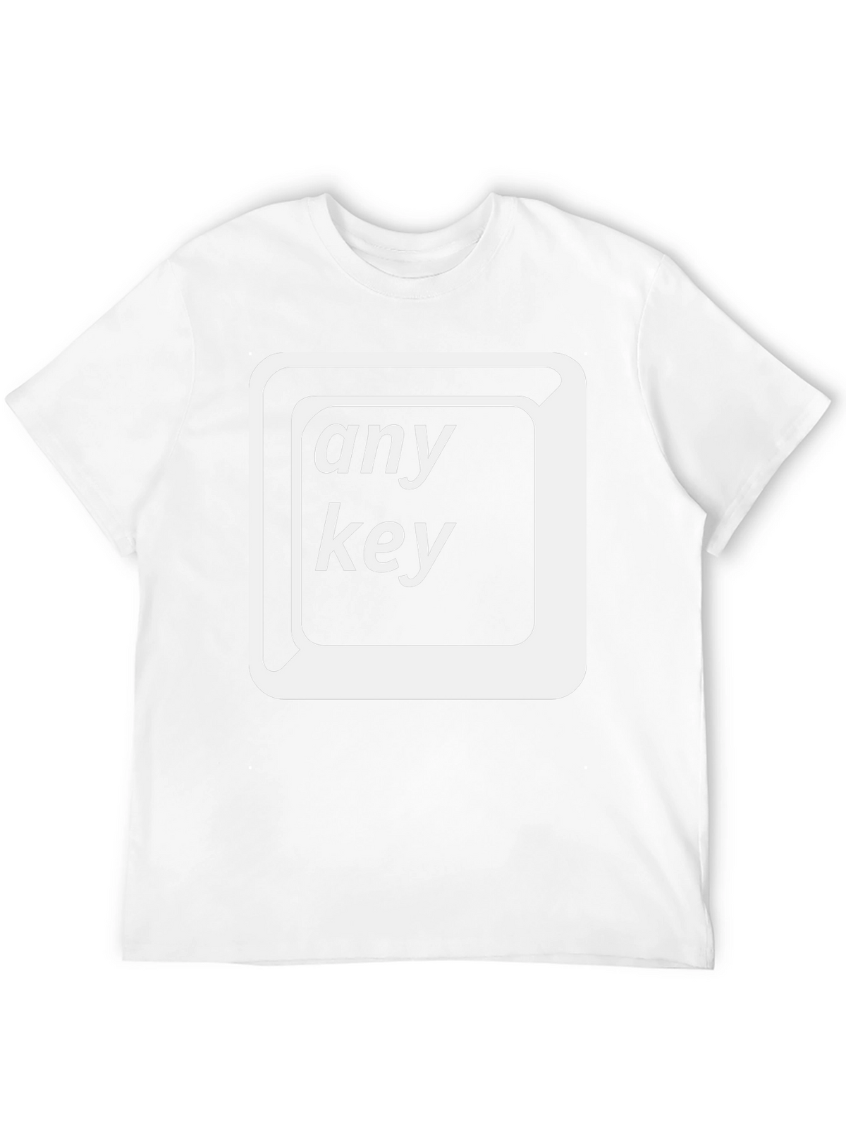 Any Key Black T-Shirt - Novelty Geek Humor