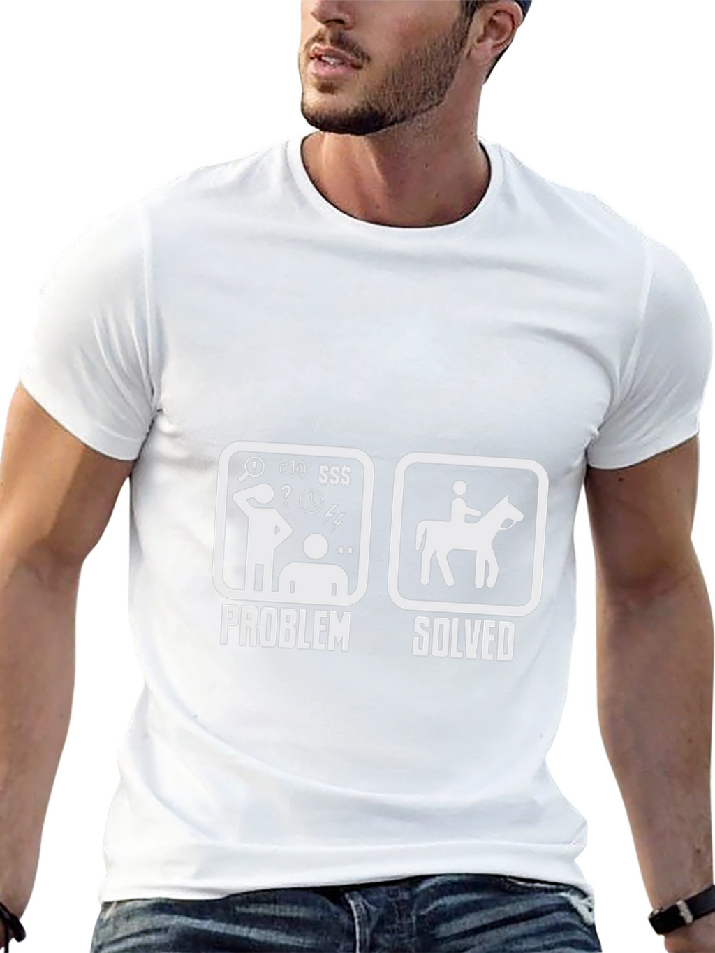 Problem Solved Horse Riding T-Shirt