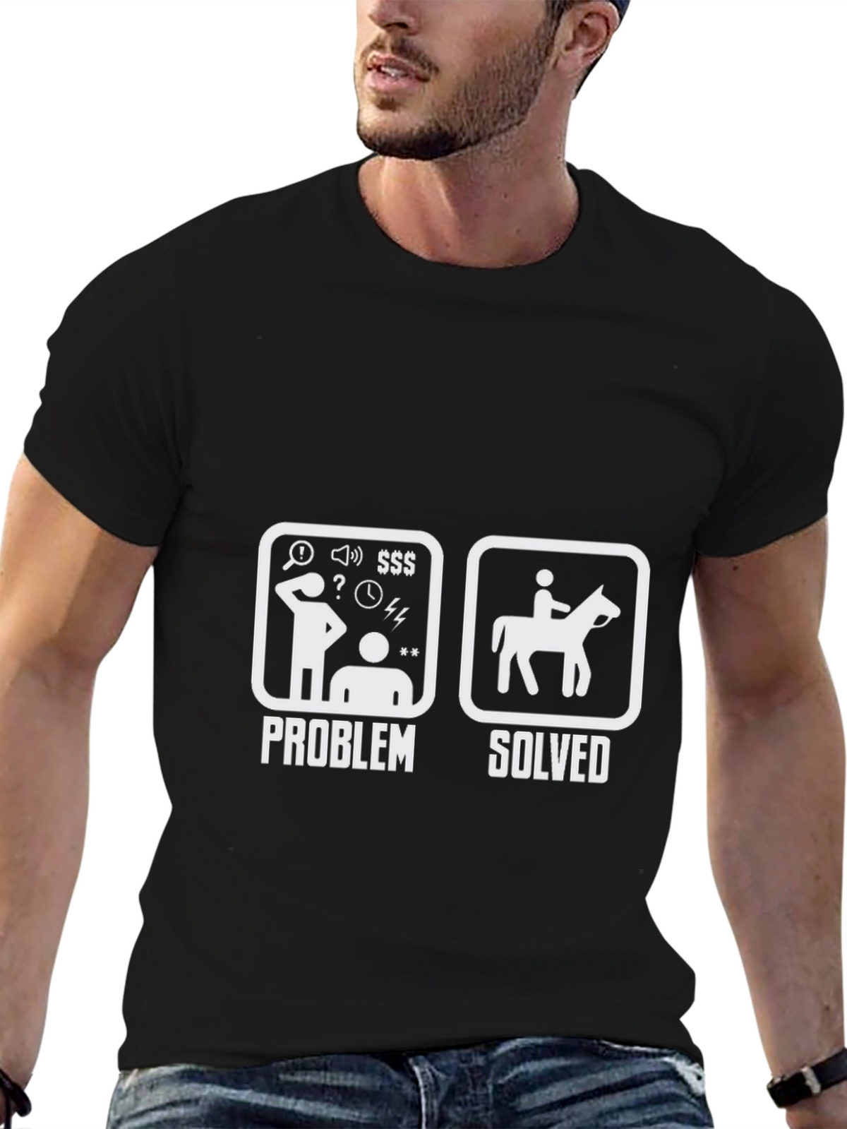 Problem Solved Horse Riding T-Shirt