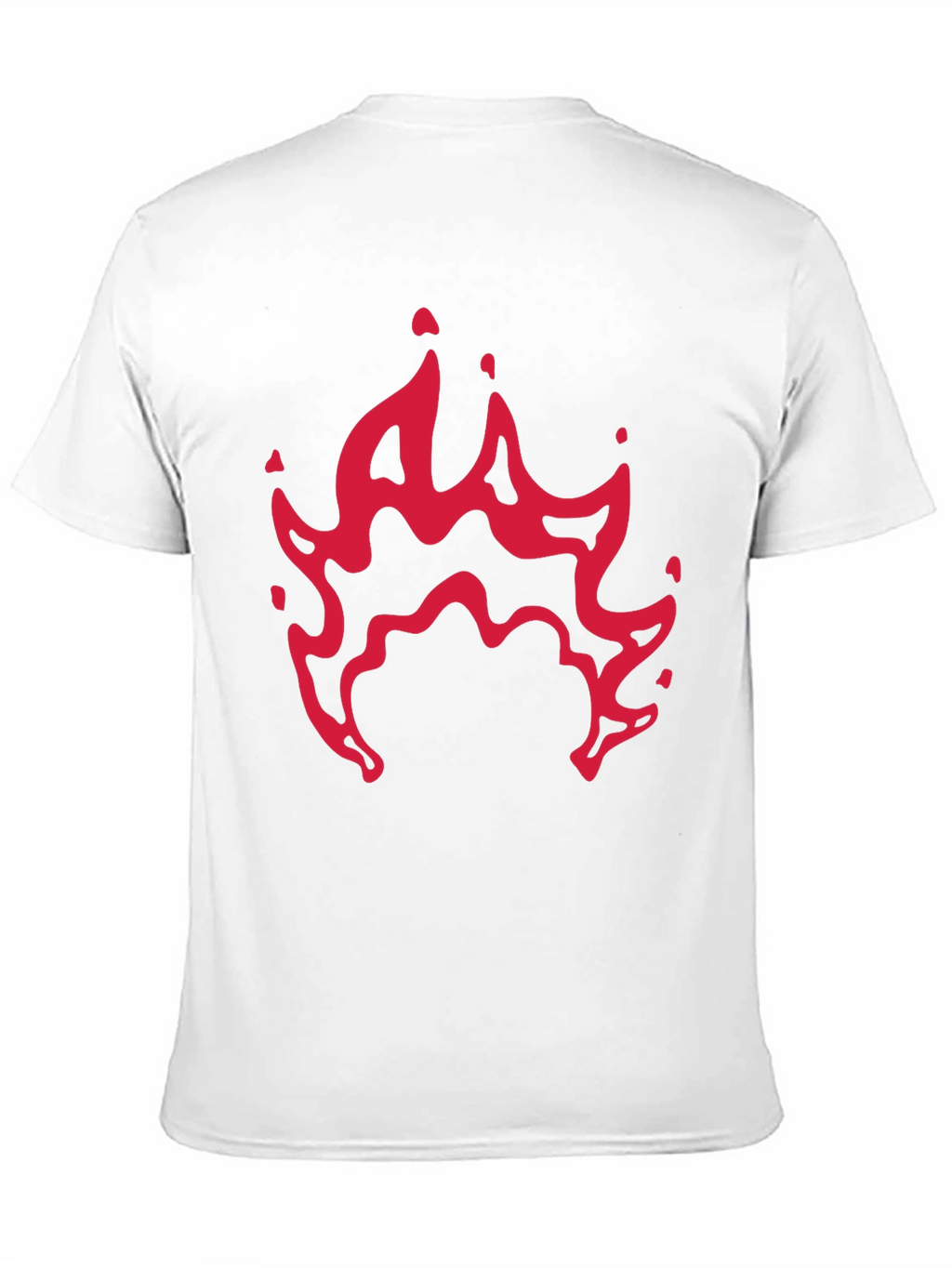Mens Black T-Shirt with Red Flame Graphic