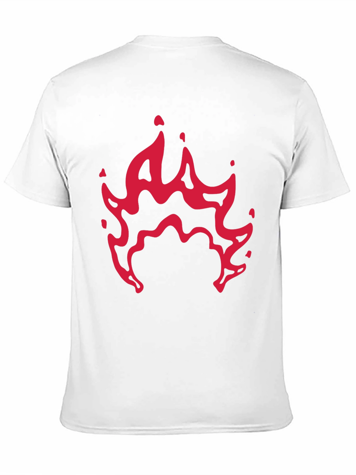 Mens Black T-Shirt with Red Flame Graphic