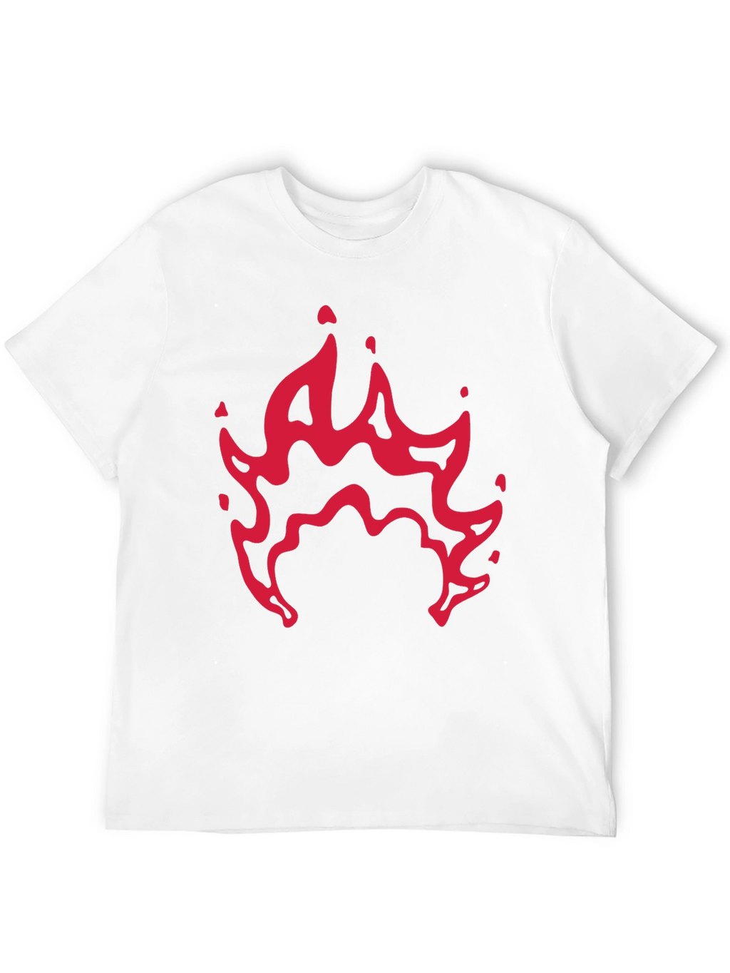 Mens Black T-Shirt with Red Flame Graphic