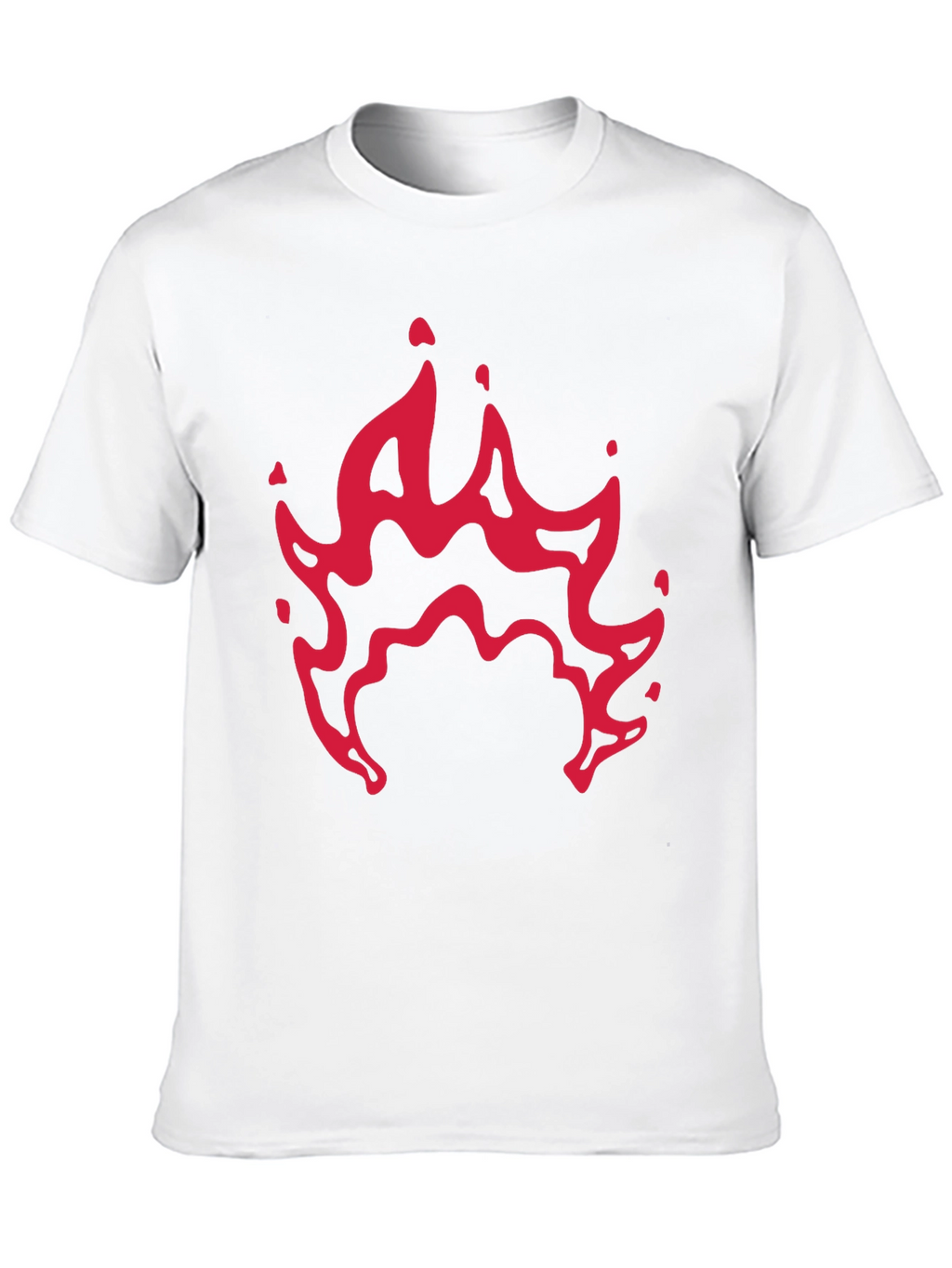 Mens Black T-Shirt with Red Flame Graphic