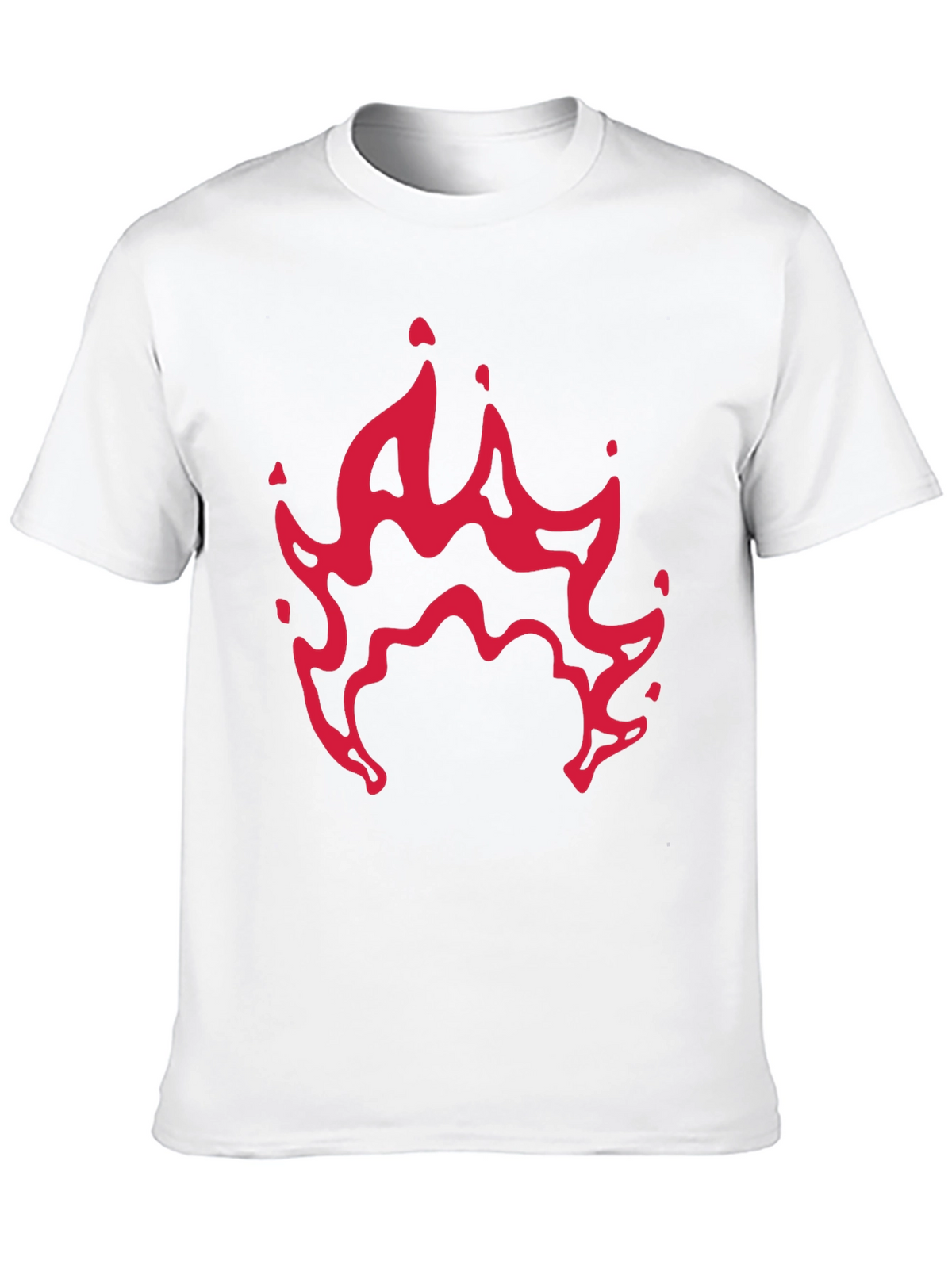 Mens Black T-Shirt with Red Flame Graphic