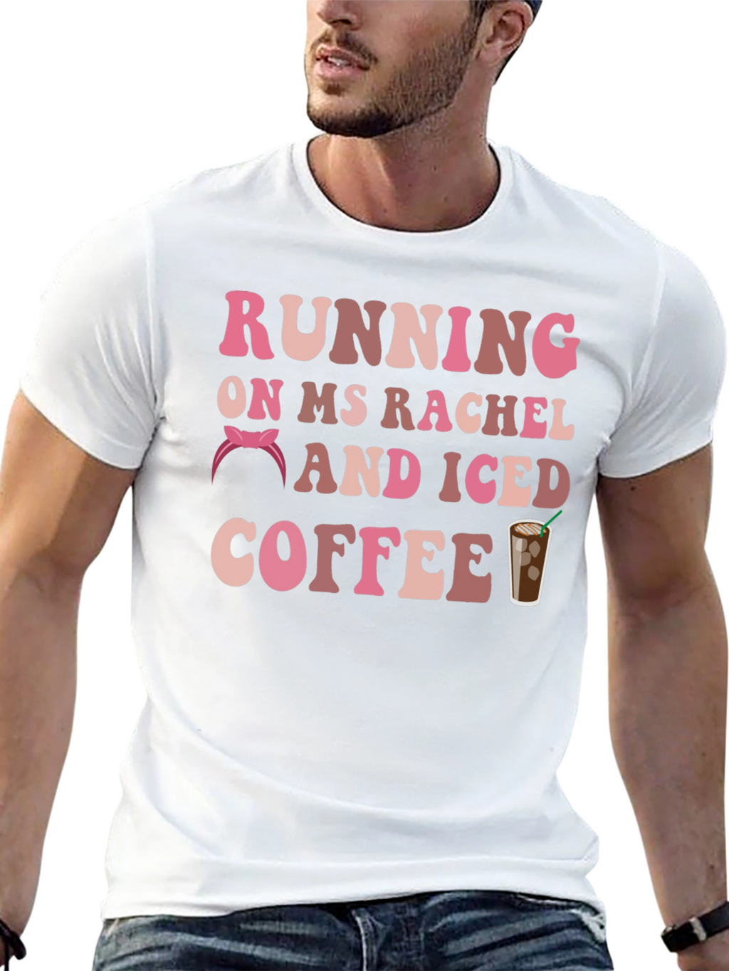 Running on Ms Rachel & Iced Coffee Graphic Tee