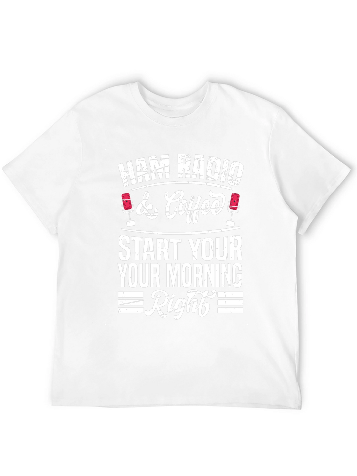 Ham Radio & Coffee T-Shirt - Morning Routine