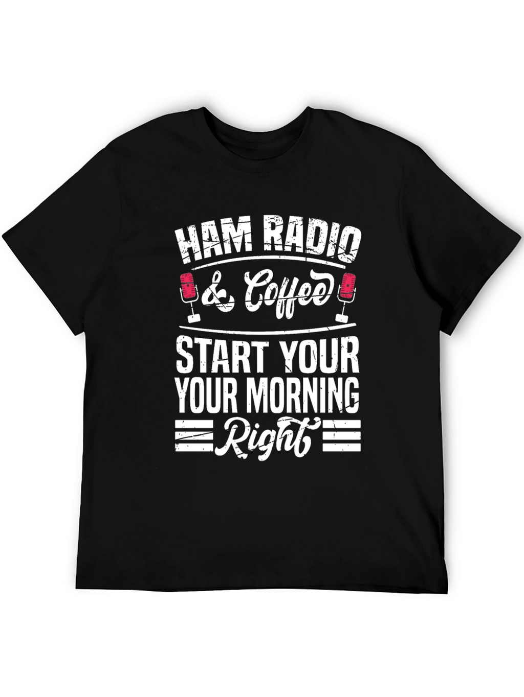 Ham Radio & Coffee T-Shirt - Morning Routine