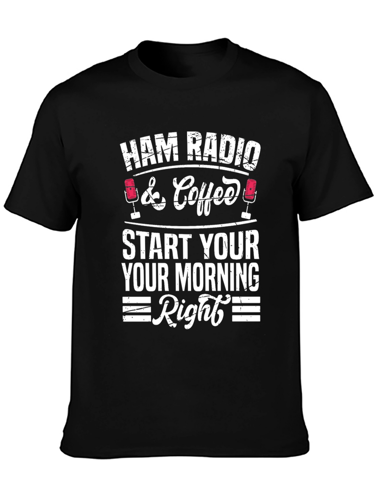 Ham Radio & Coffee T-Shirt - Morning Routine