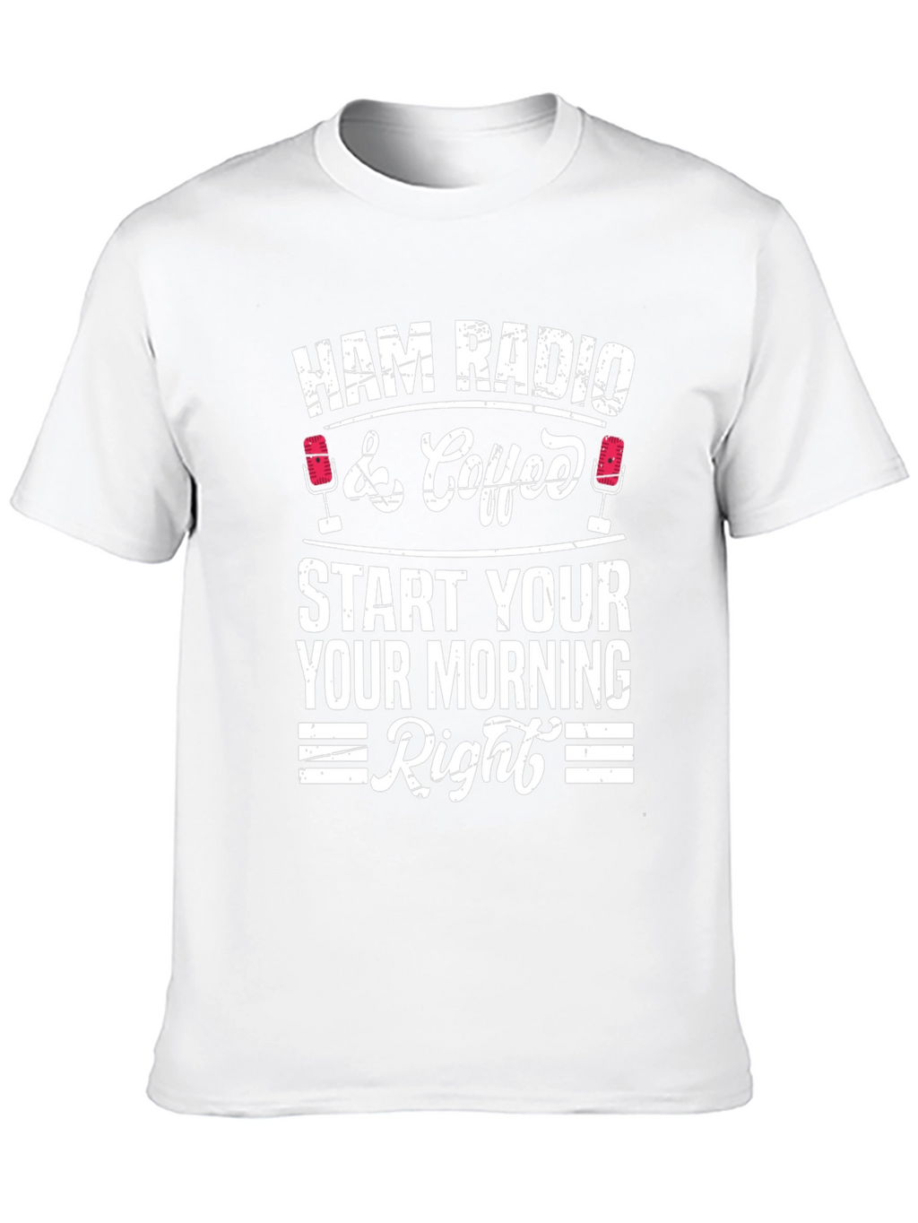 Ham Radio & Coffee T-Shirt - Morning Routine